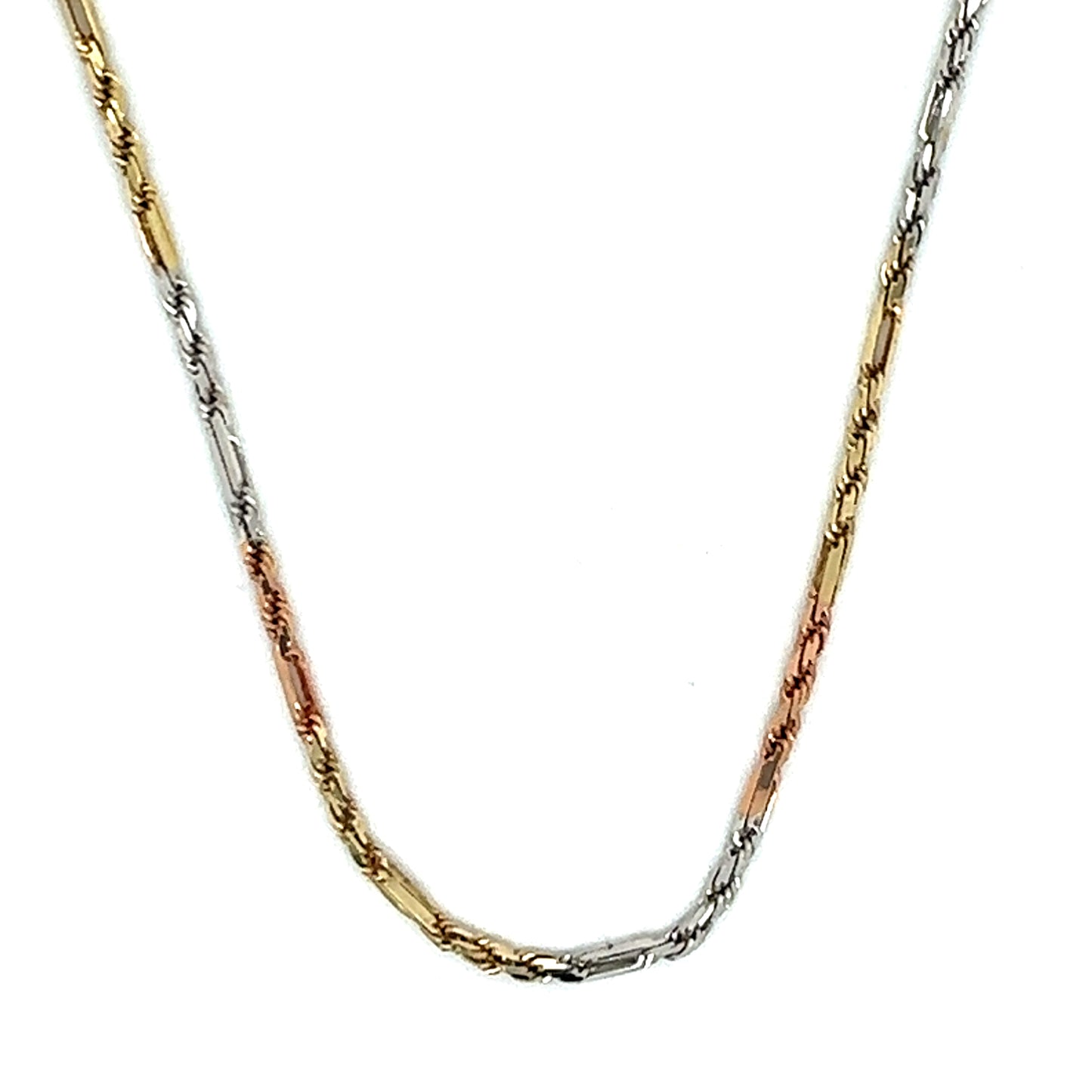 14k Tri-Tone Milano Rope Chain