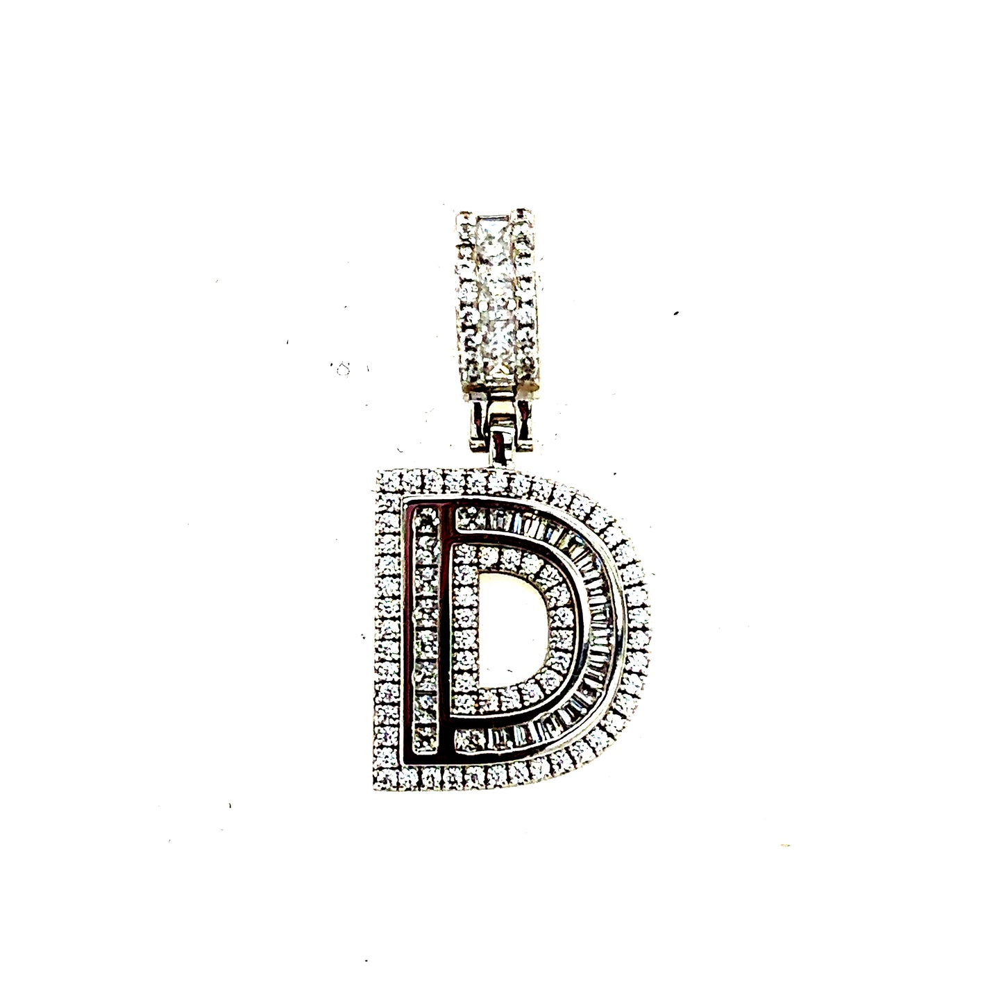 925 S.S. CZ Stone Letter D Pendant