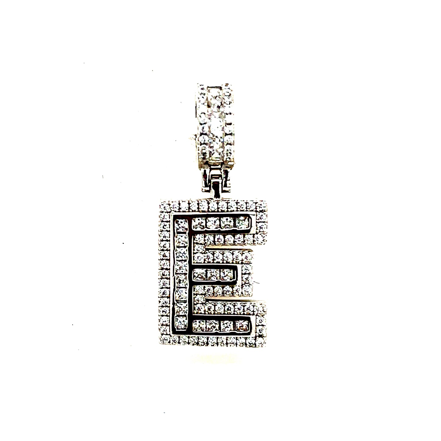 925 S.S. CZ Stone Letter E Pendant