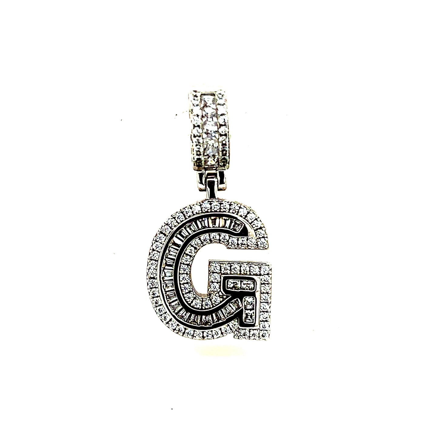 925 S.S. CZ Stone Letter G Pendant