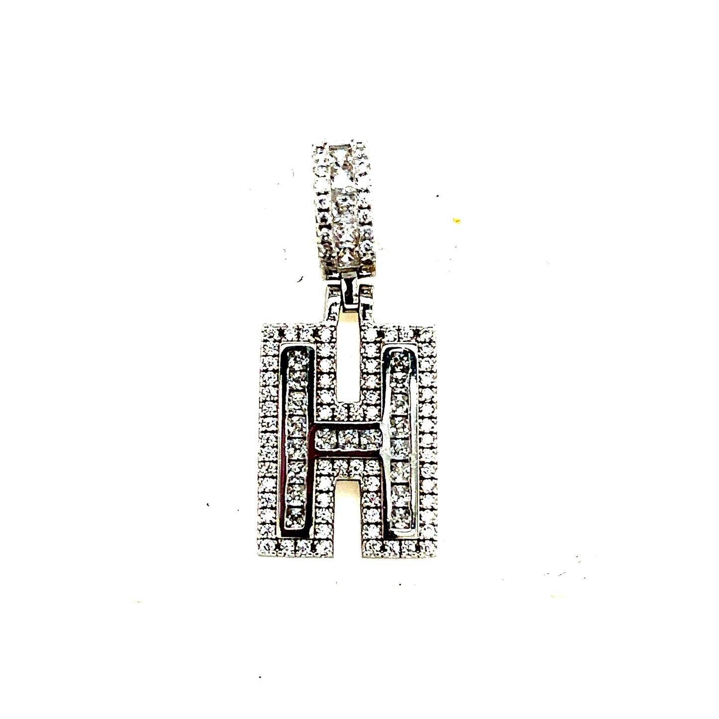 925 S.S. CZ Stone Letter H Pendant