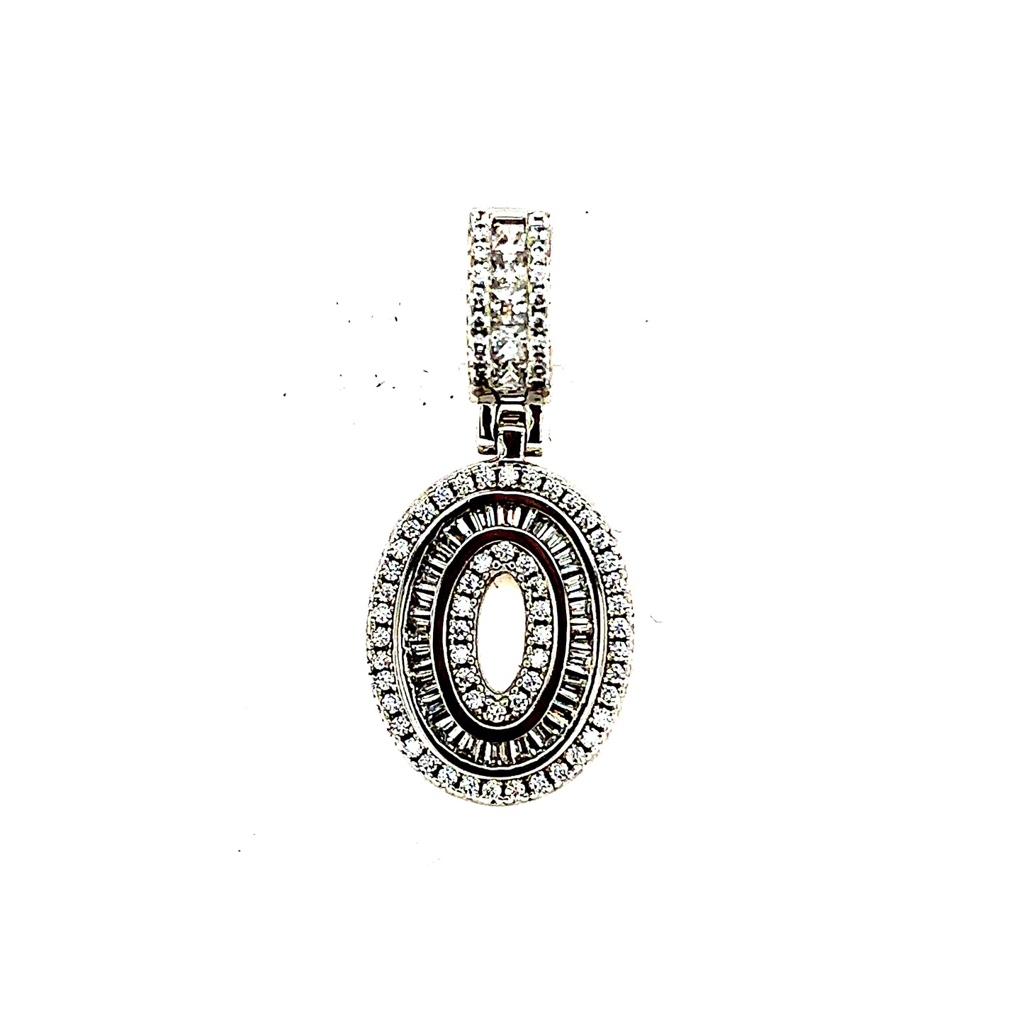 925 S.S. CZ Stone Number 0 Pendant