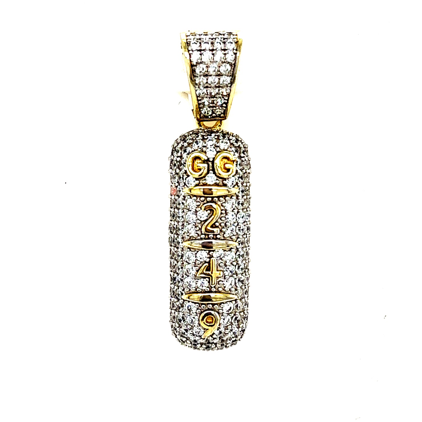 925 S.S. 18K GP CZ Stone RX Pendant