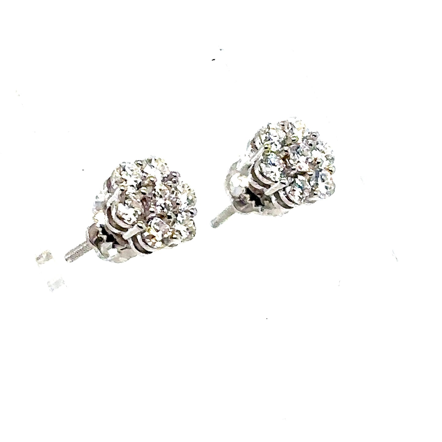 925 S.S. VVS Moissanite Flower Earrings