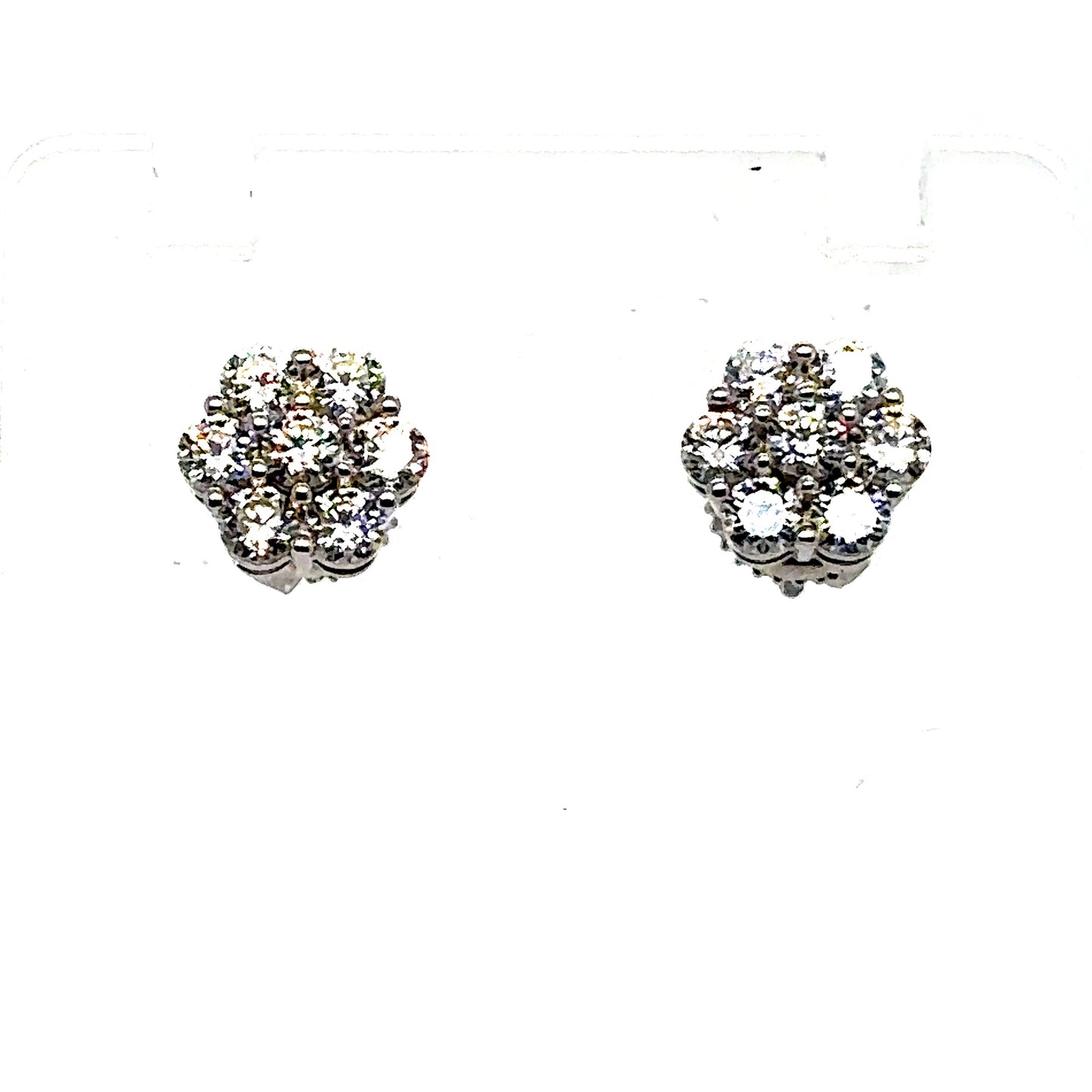 925 S.S. VVS Moissanite Flower Earrings