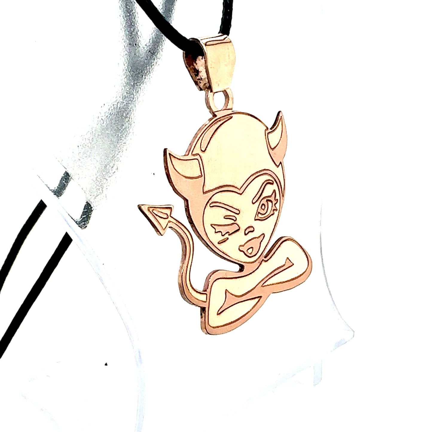 10k Rose Gold She-Devil Pendant