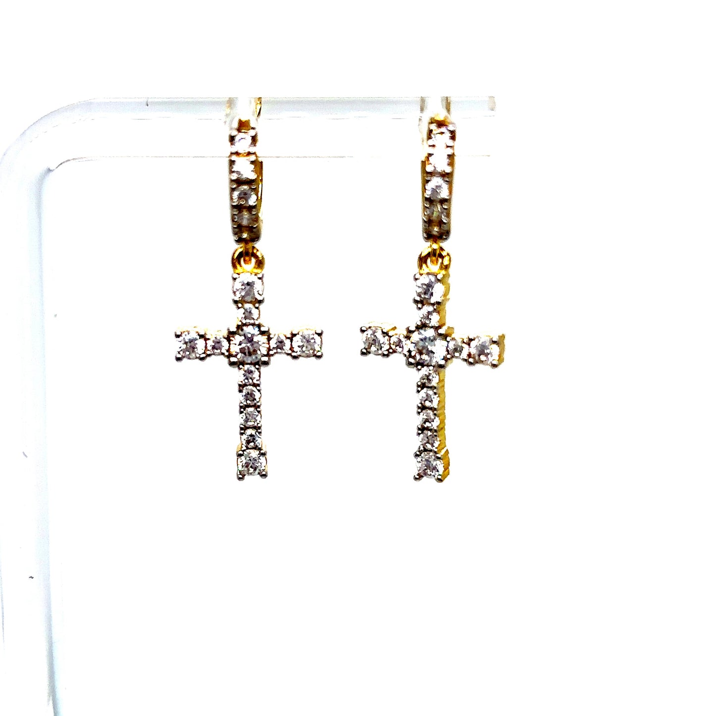 925 S.S. GP CZ Cross Hoops