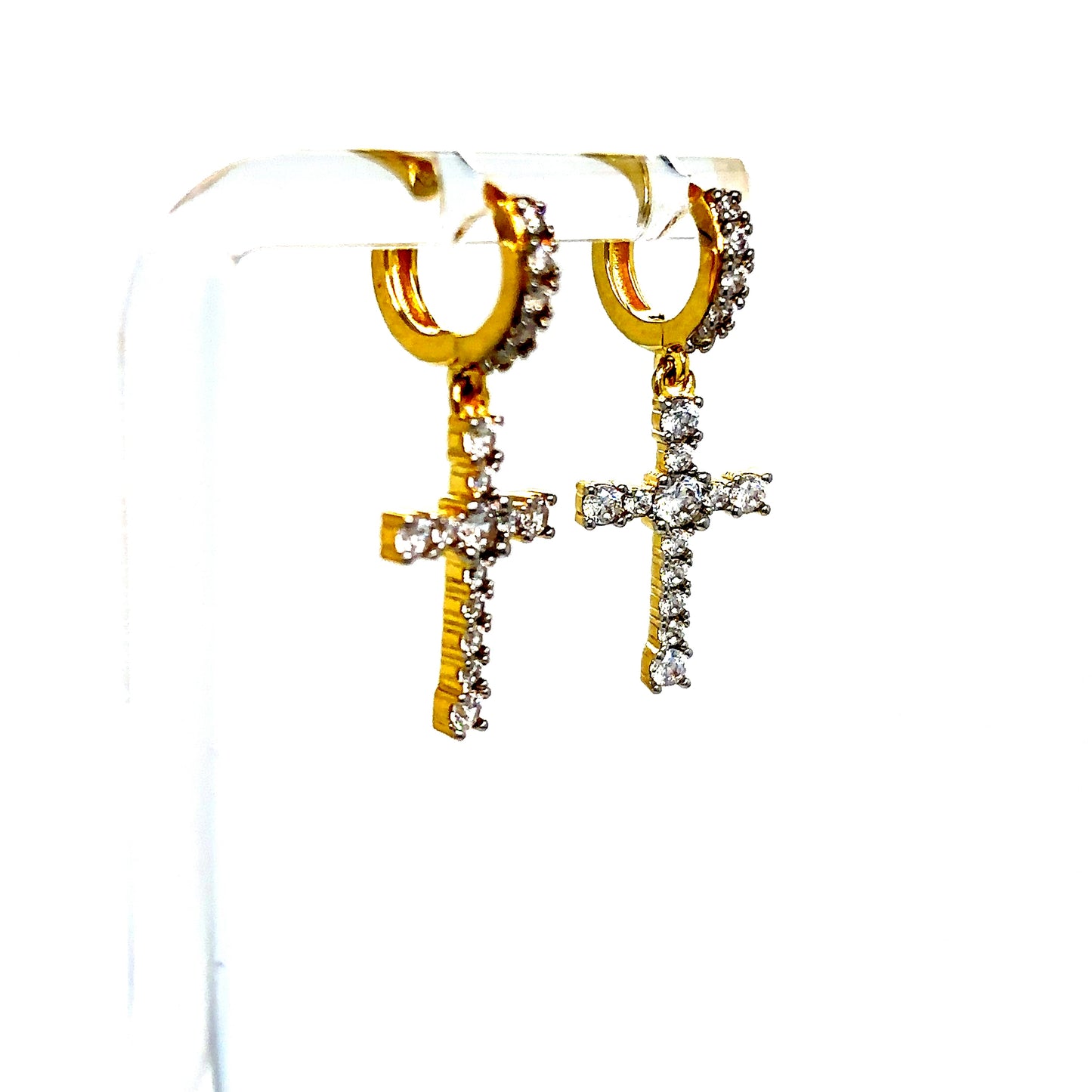 925 S.S. GP CZ Cross Hoops