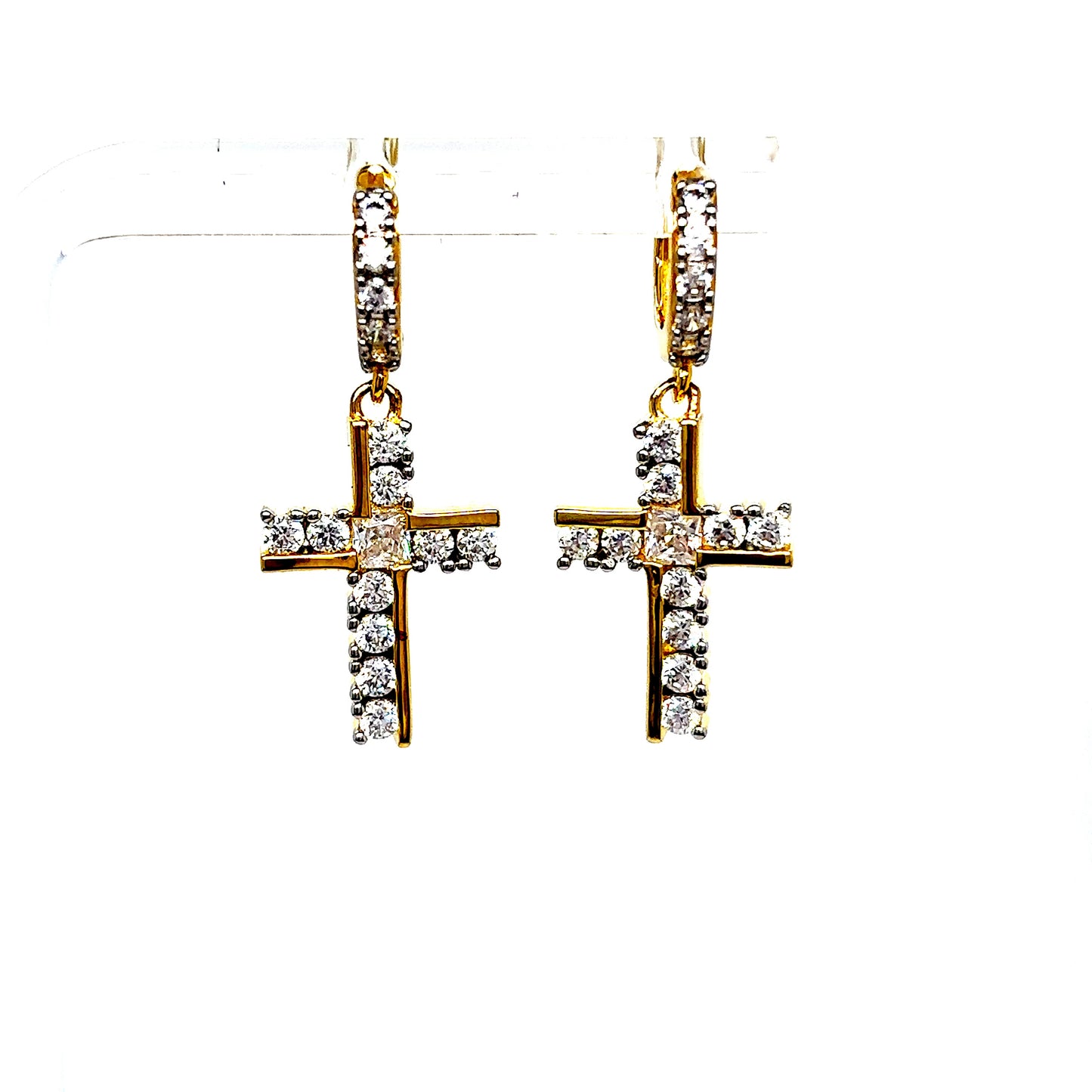 925 S.S. GP CZ Cross Hoops