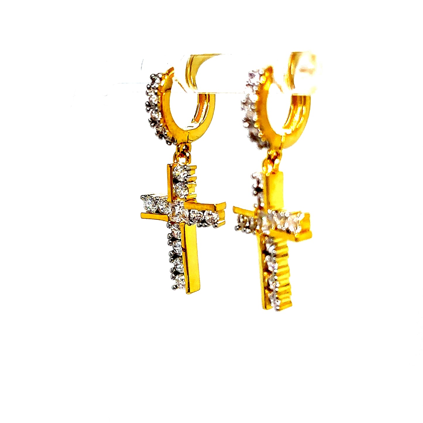 925 S.S. GP CZ Cross Hoops