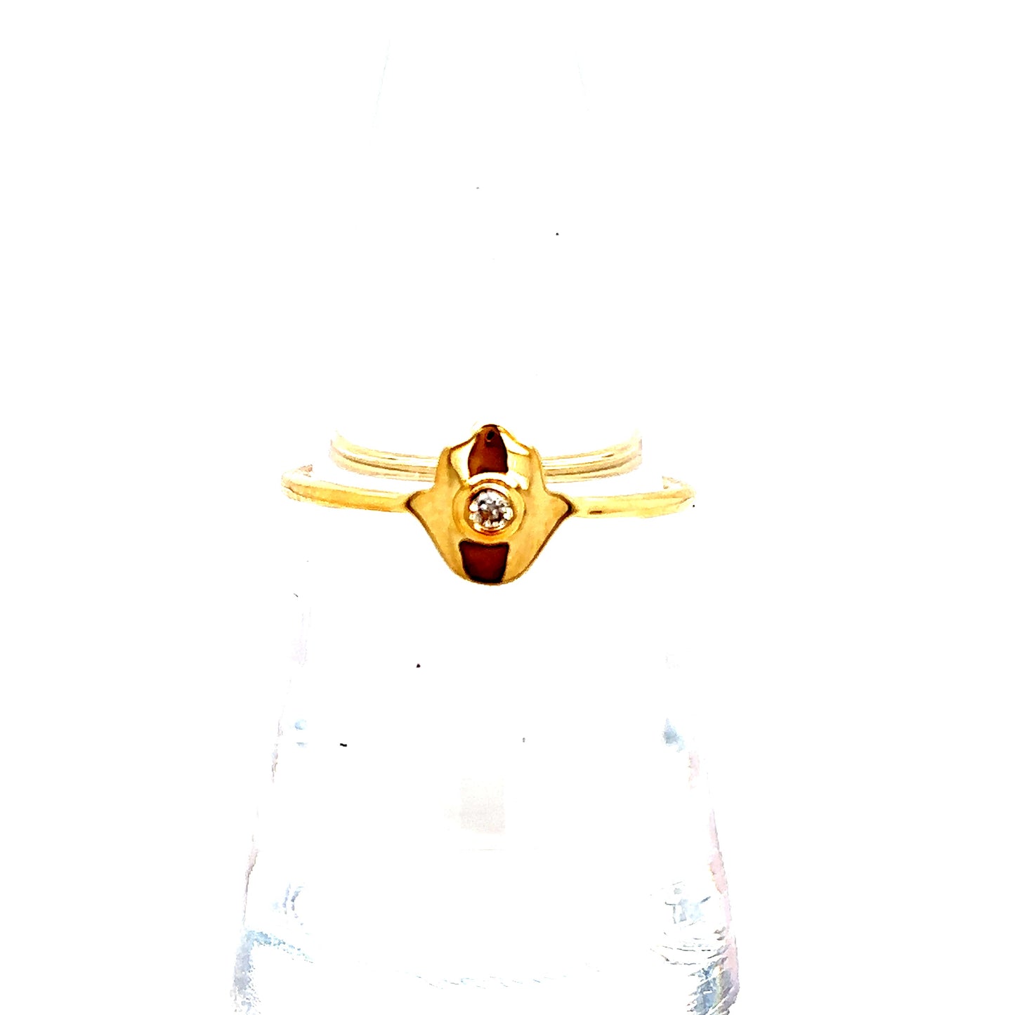 14k Gold Diamond Hamsa Ring
