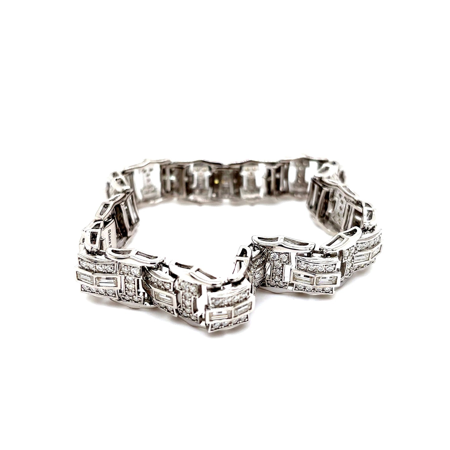 925 S.S. VVS Moissanite Watch Style Bracelet