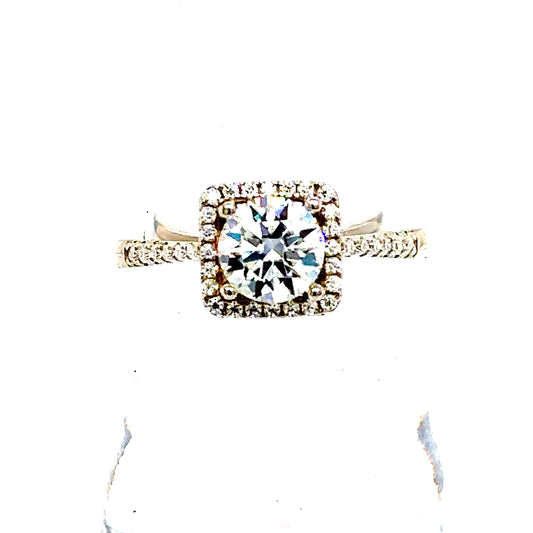 925 S.S. VVS Moissanite Engagement Ring