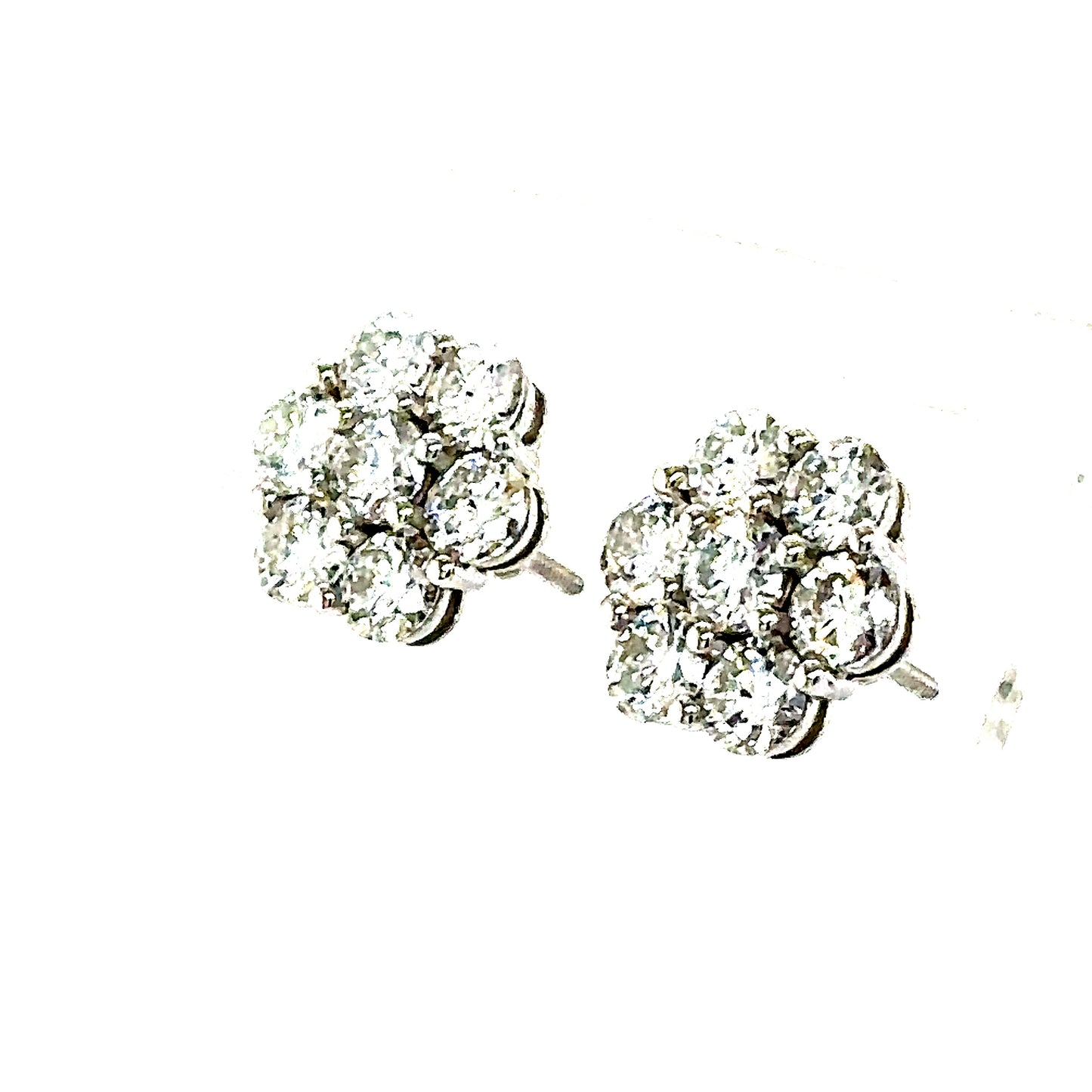 925 S.S. VVS Moissanite Flower Earrings