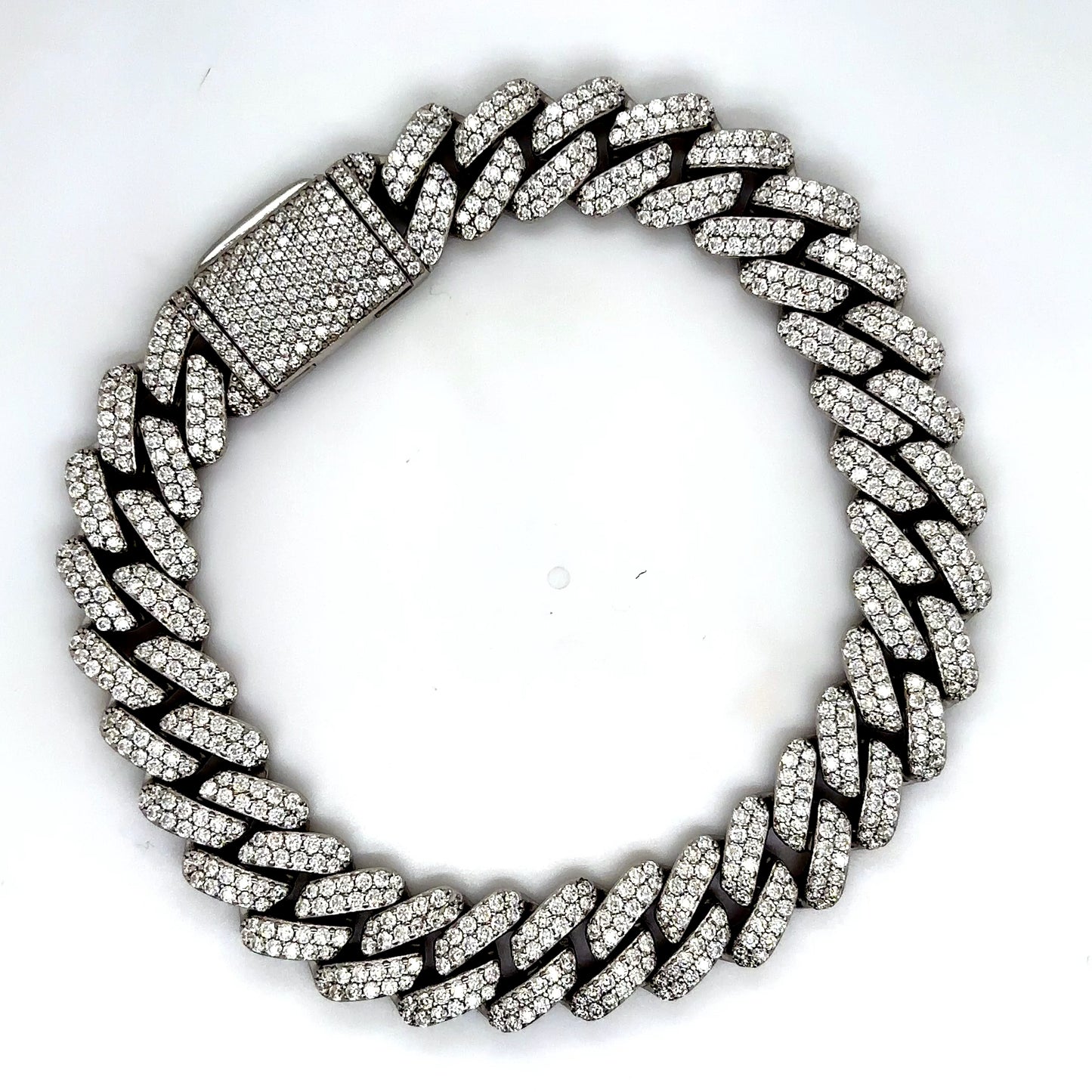 925 S.S. VVS Moissanite Cuban Bracelet
