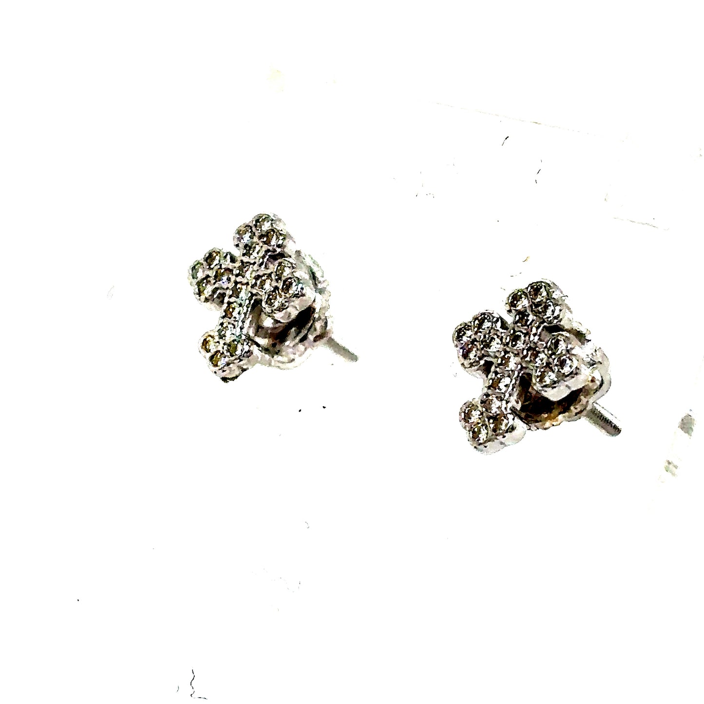 925 S.S. VVS Moissanite Cross Earrings