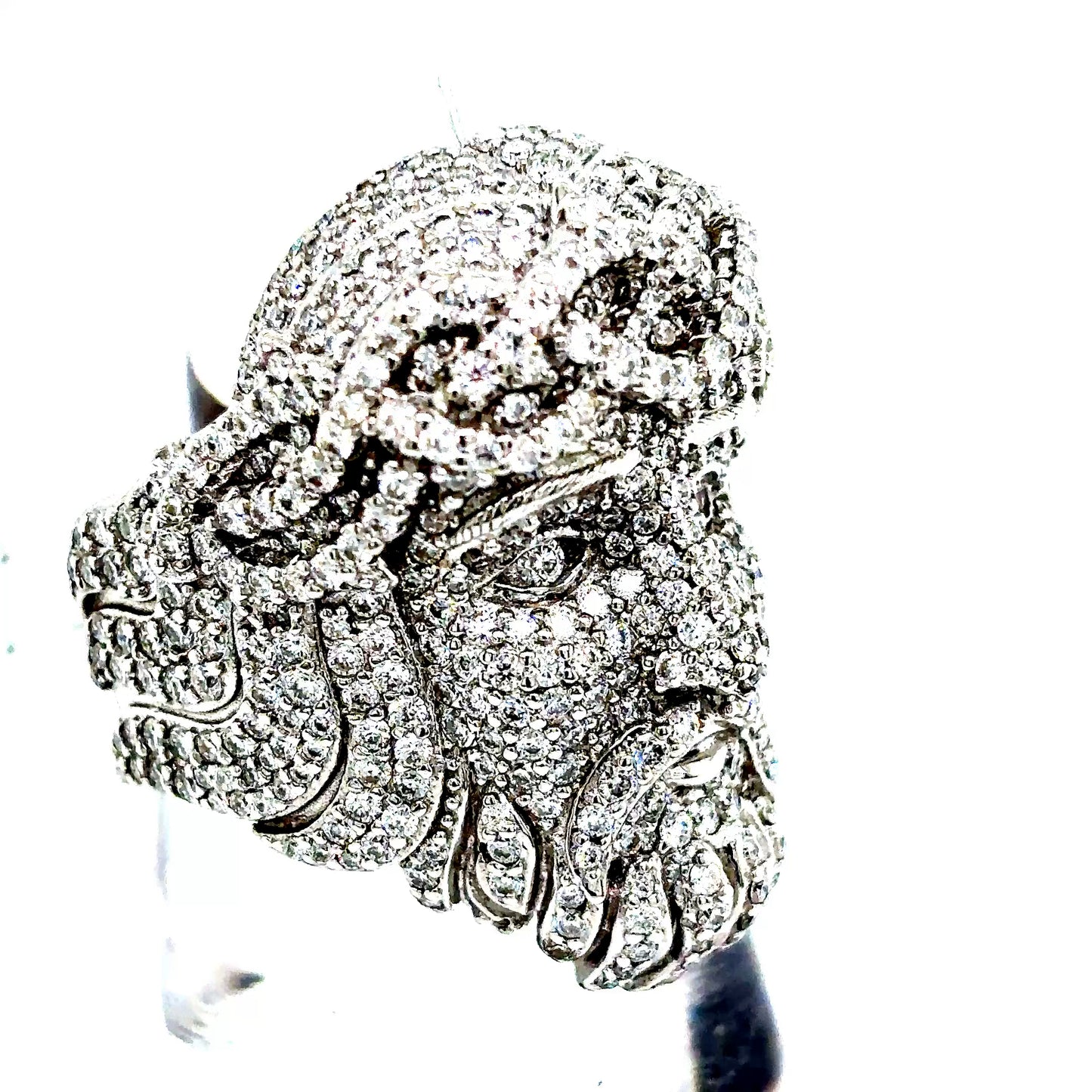 925 S.S. VVS Moissanite 3D Jesus Ring