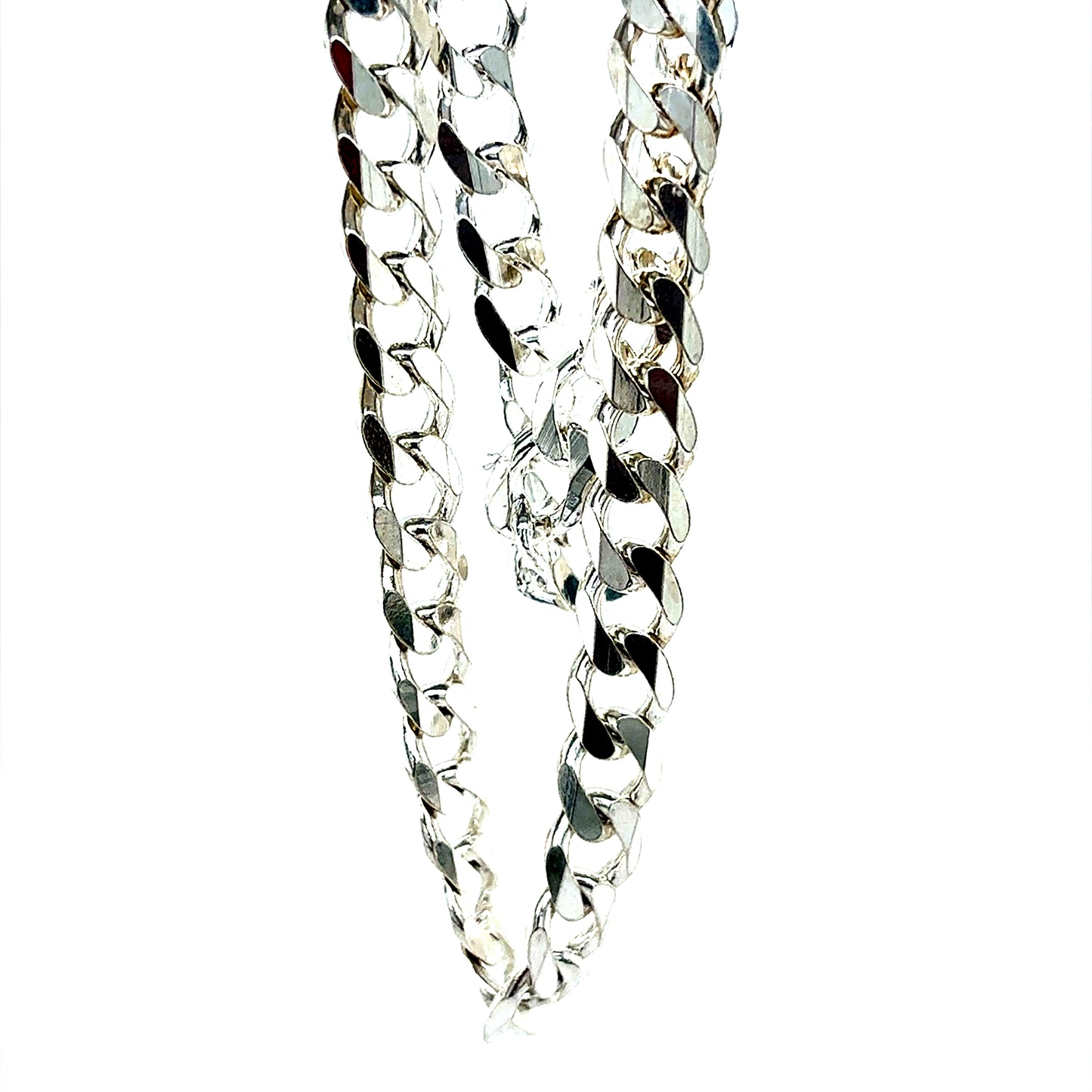 925 S.S. Flat Curb Cuban Chain- 6mm