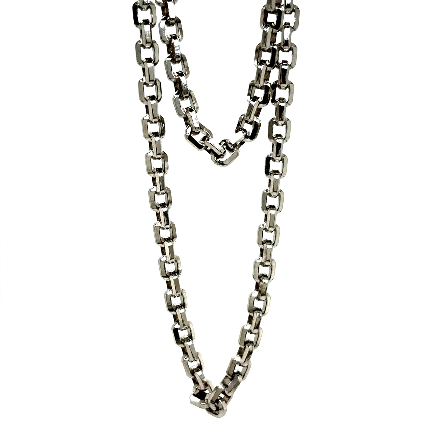 14k White Gild Hermes Link Chain