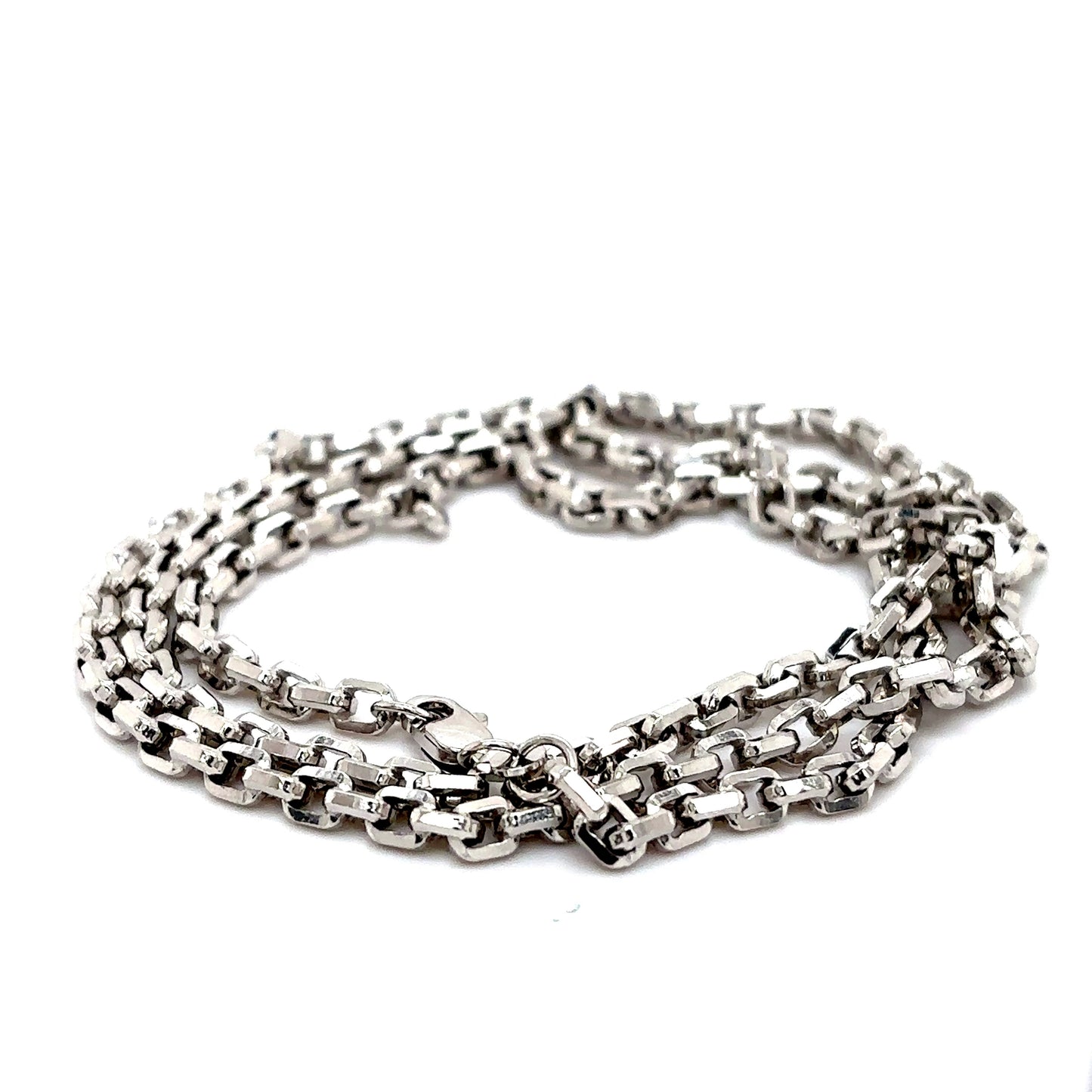 14k White Gild Hermes Link Chain