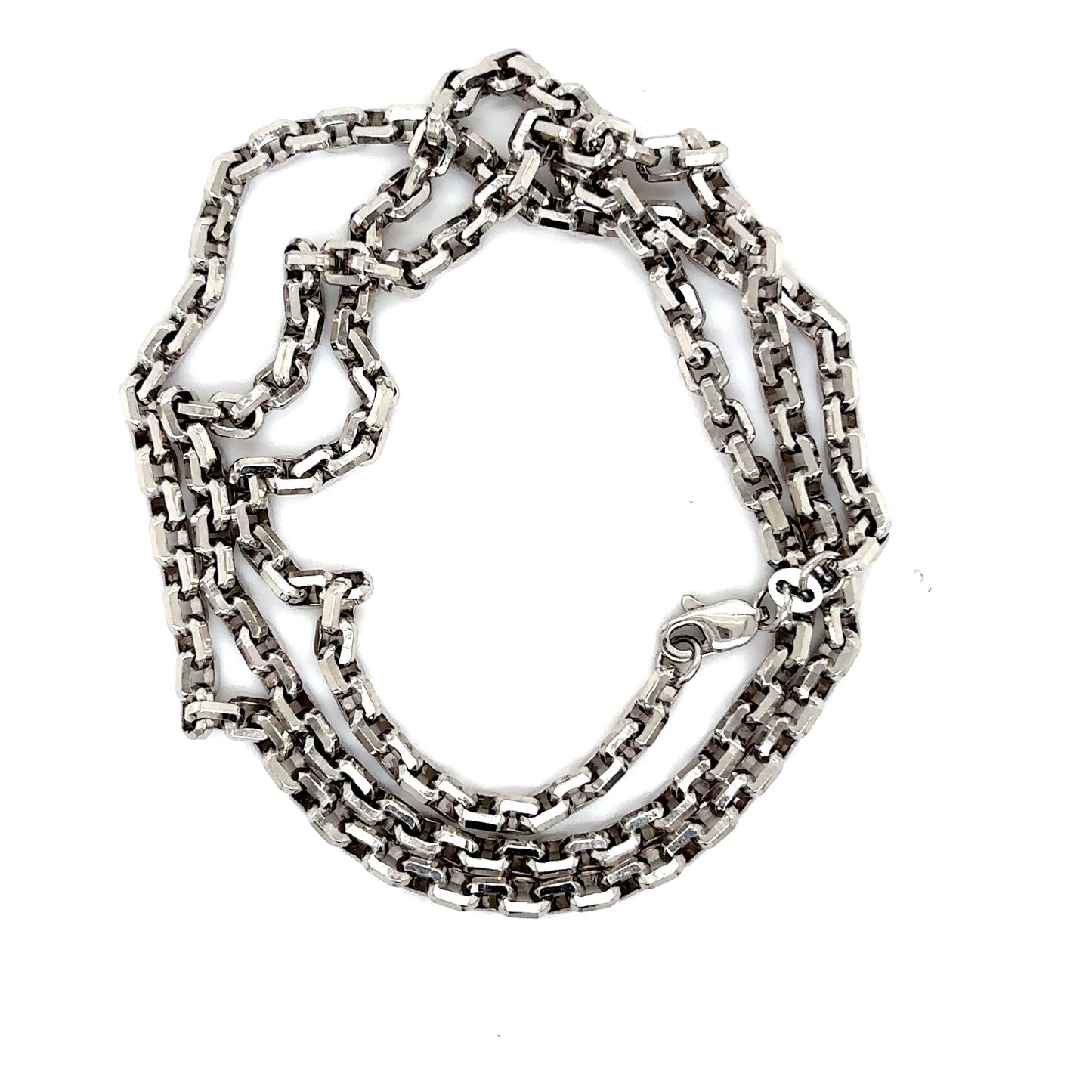 14k White Gild Hermes Link Chain