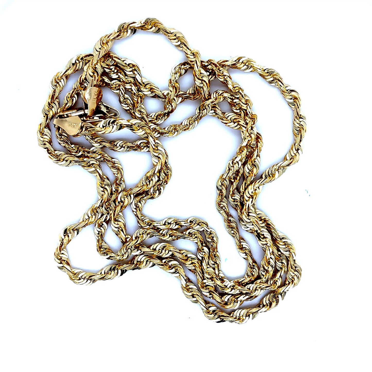 14k Yellow Gold Solid Rope Chains