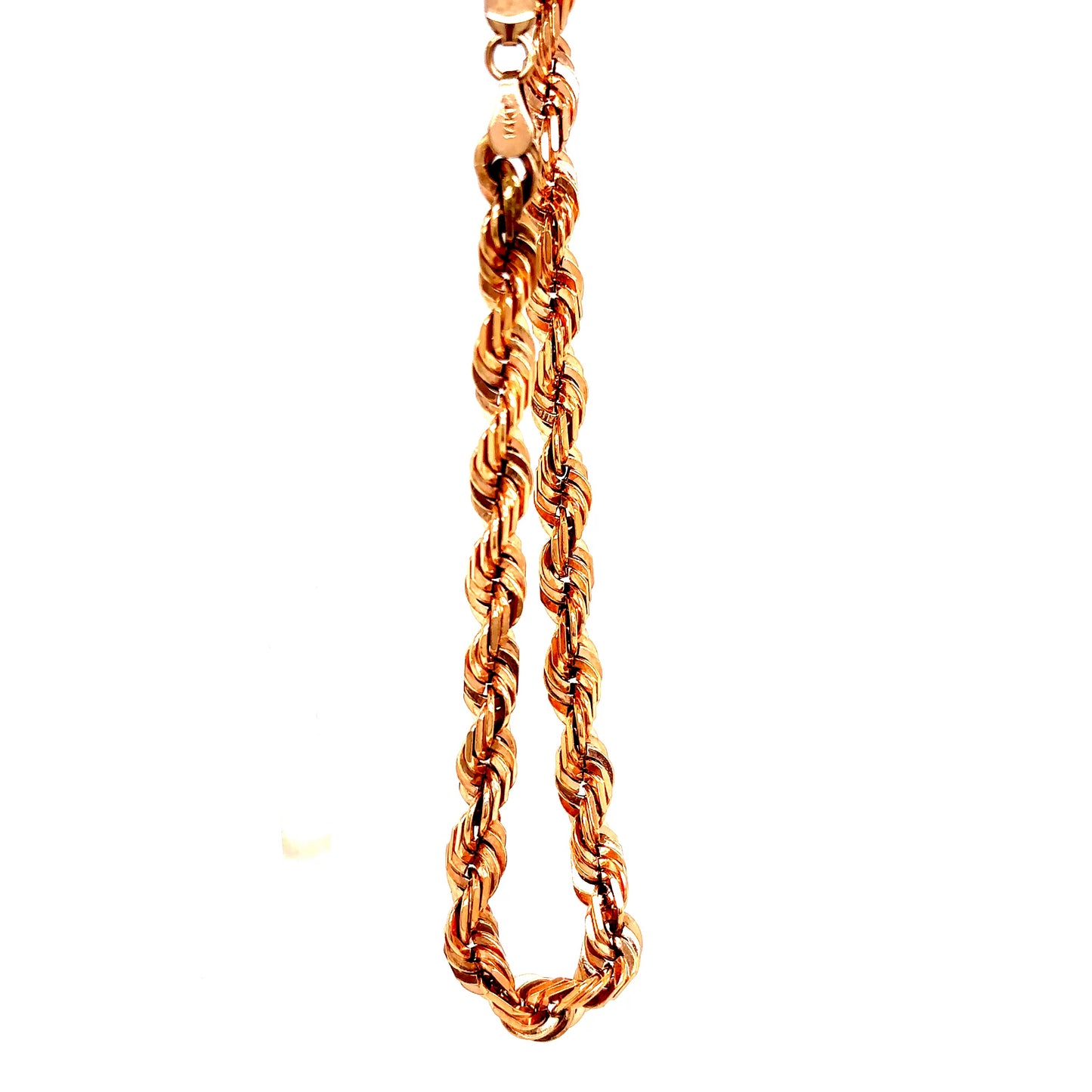 14k Rose Gold Rope Bracelet