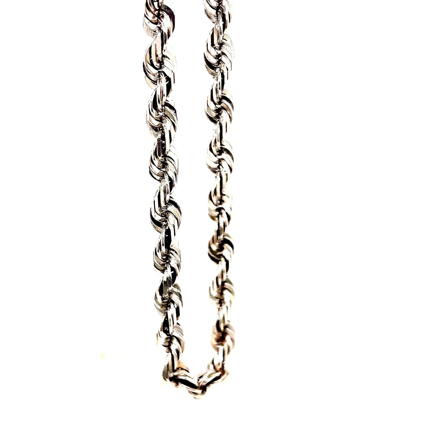 14k White Gold Rope Bracelet