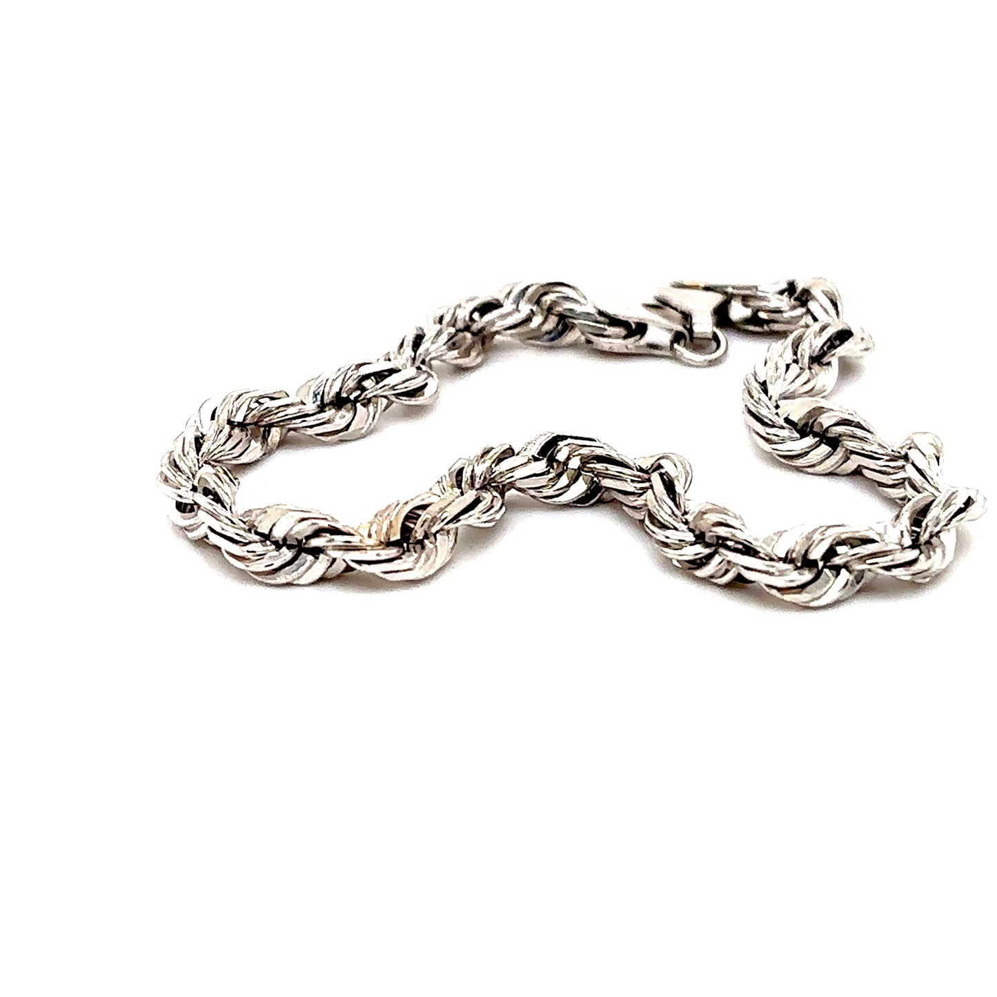 14k White Gold Rope Bracelet