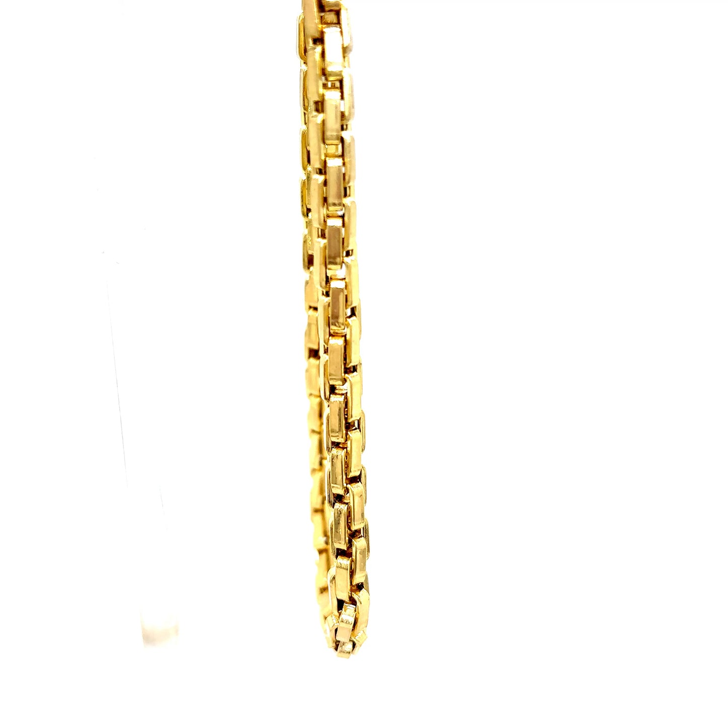 14k Yellow Gold Elongated Box Bracelet