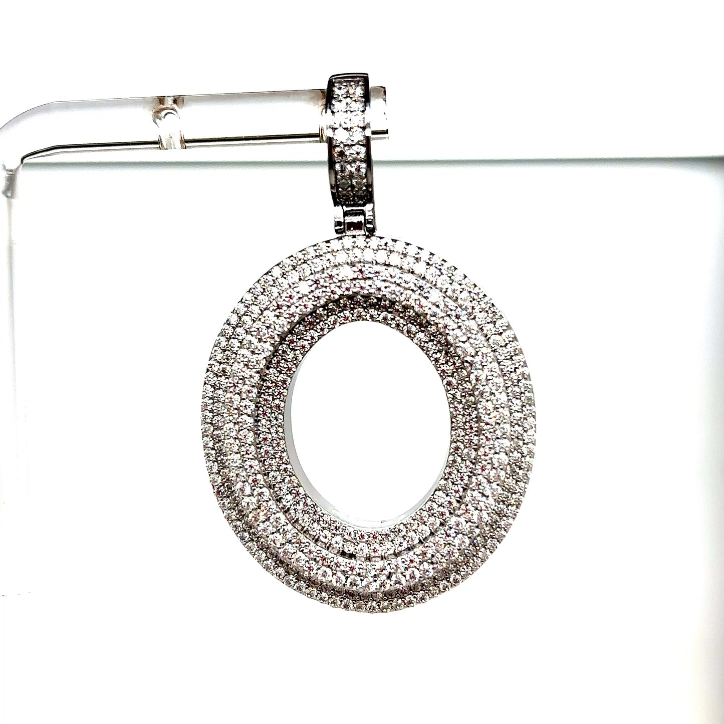 925 Sterling Silver VVS Moissanite Letter Pendant