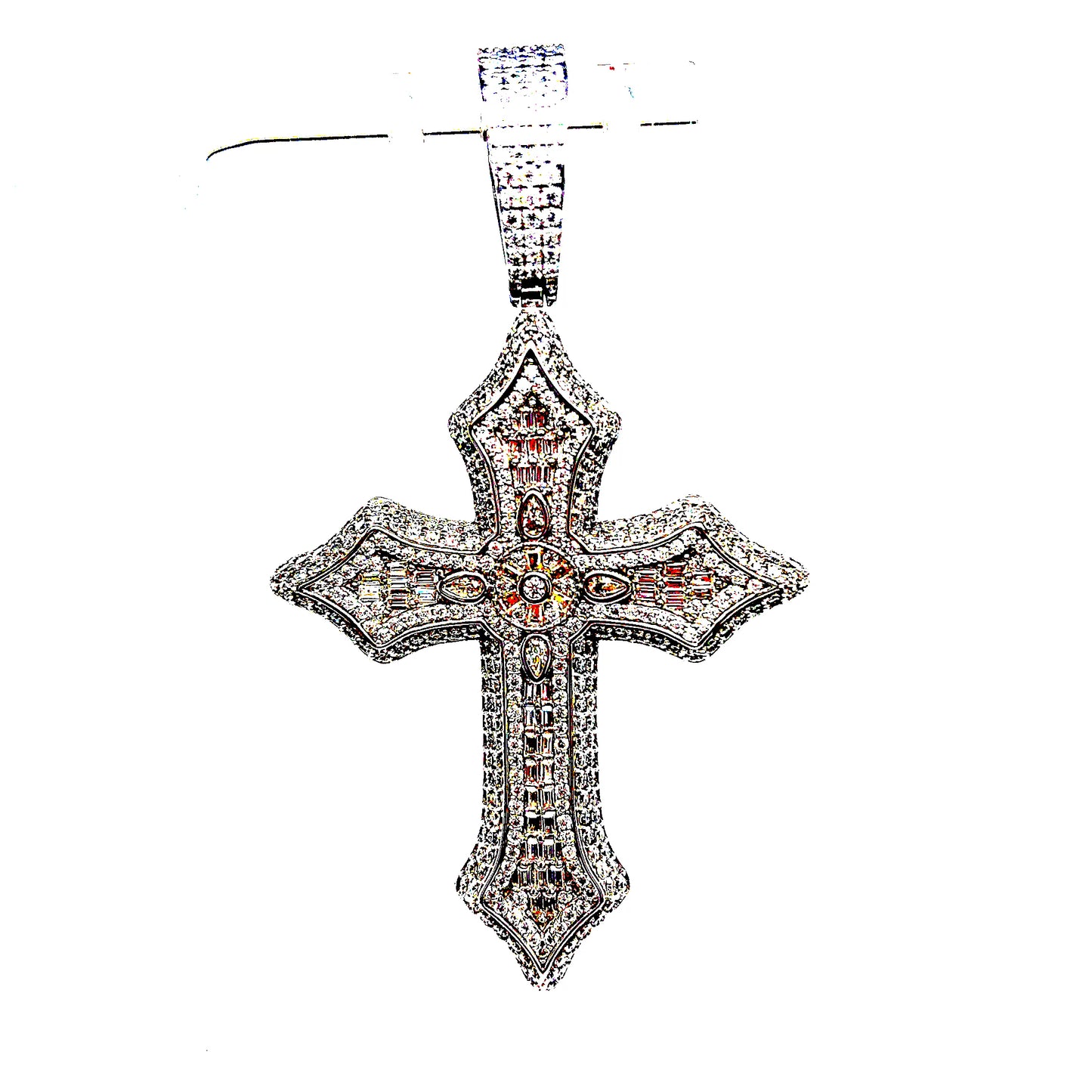 925 S.S. VVS Moissanite Cross Pendant