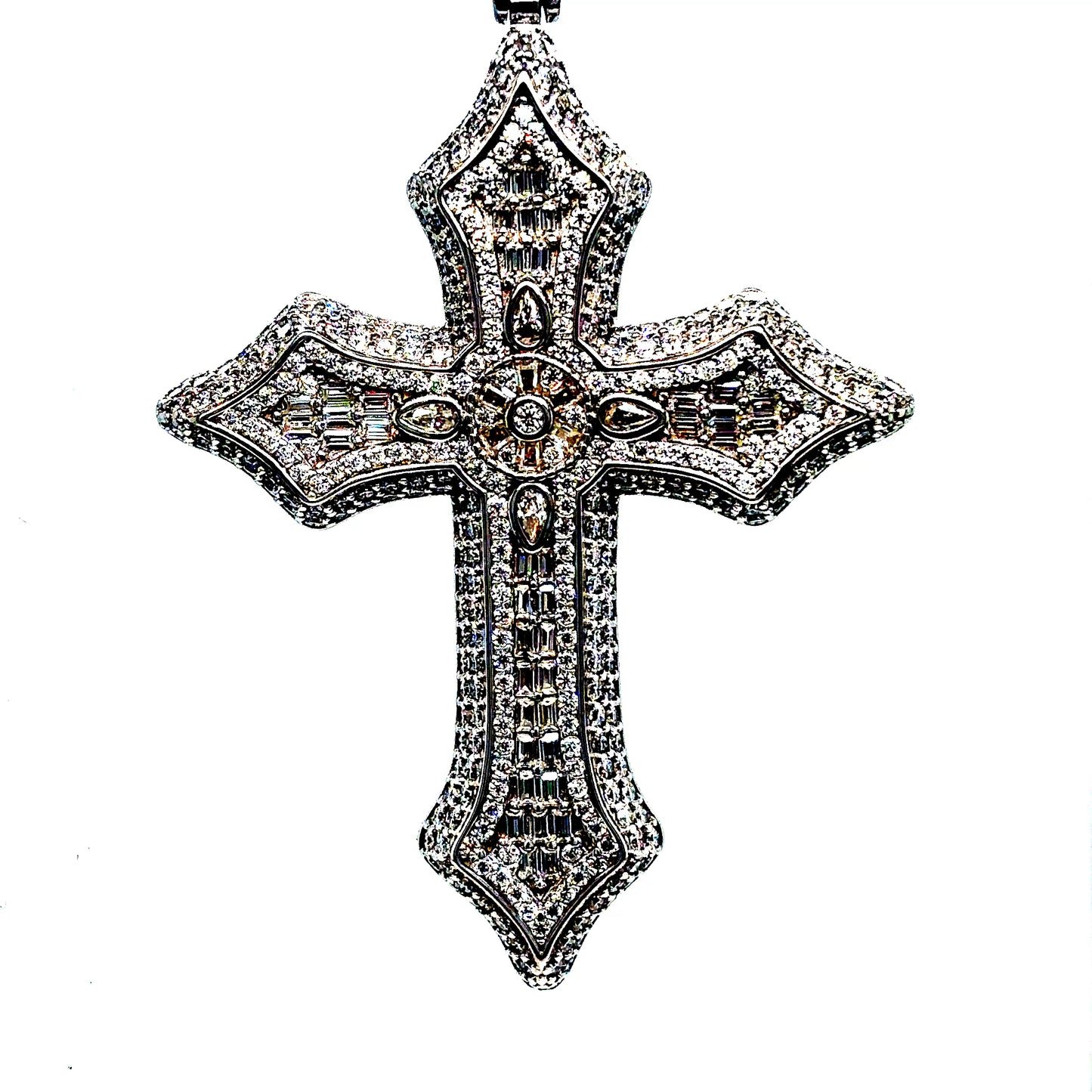 925 S.S. VVS Moissanite Cross Pendant