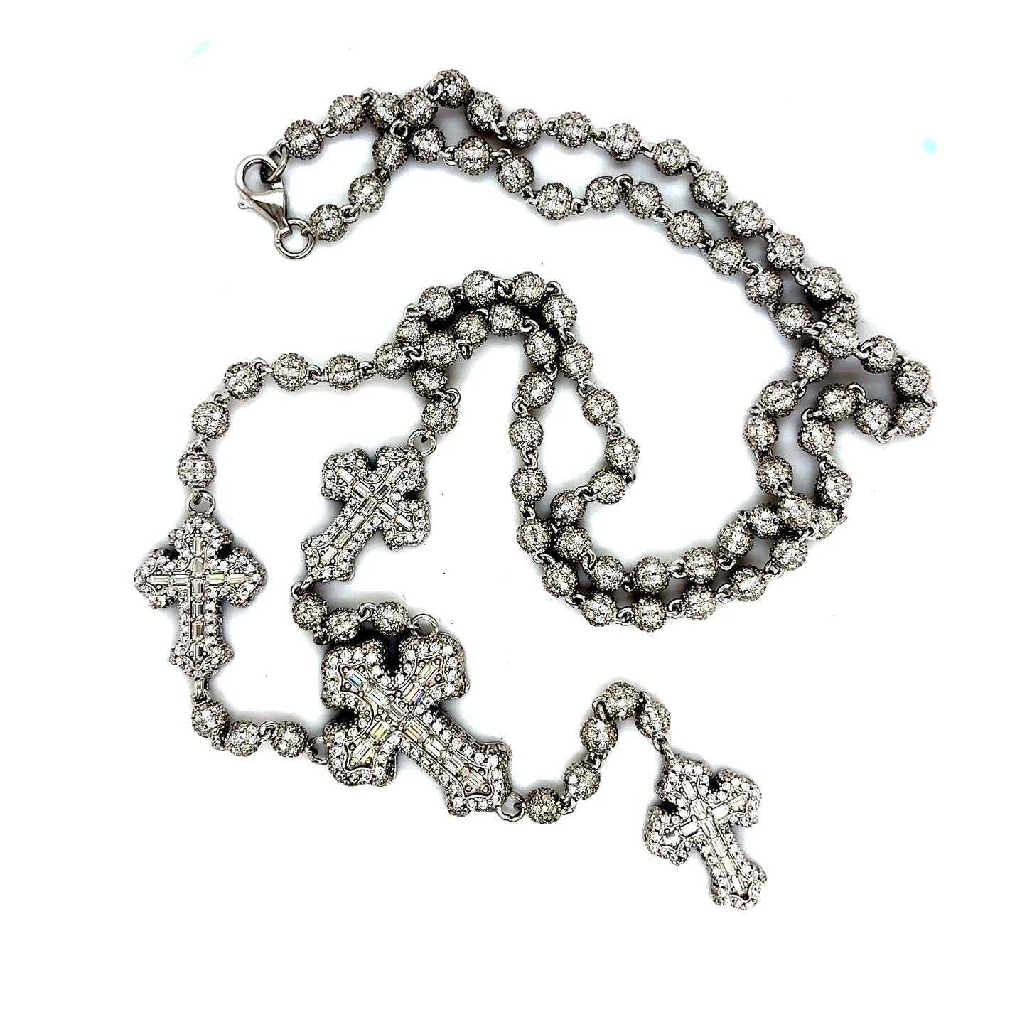925 S.S. VVS Moissanite Rosary Chain