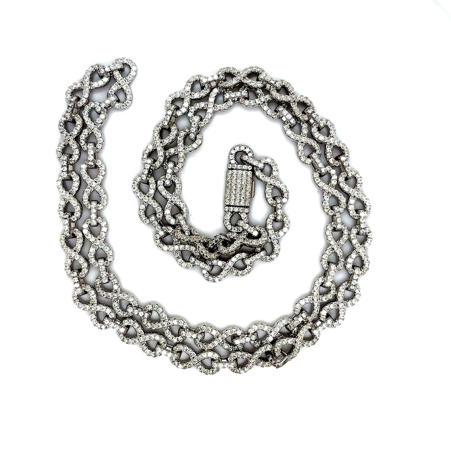 925 S.S. VVS Moissanite Infinity Chain