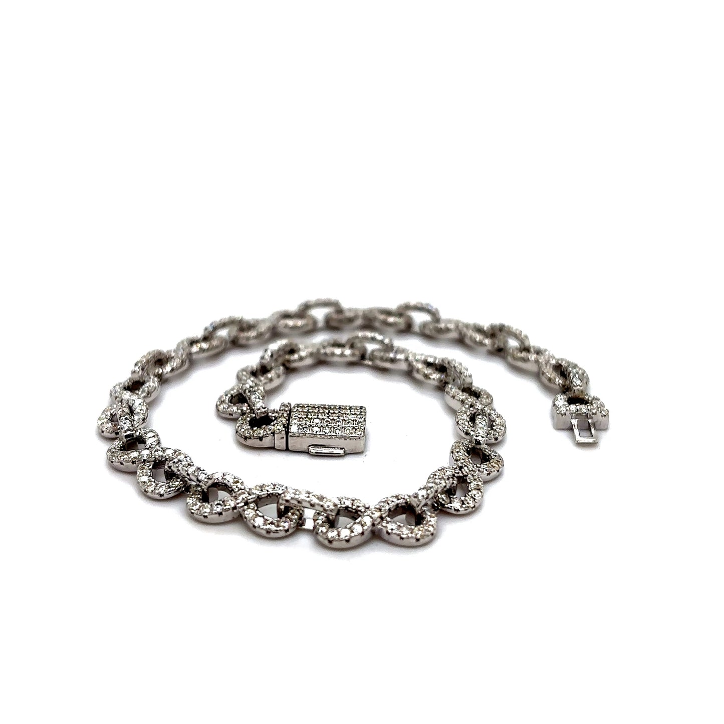 925 S.S. VVS Moissanite Infinity Link Bracelet