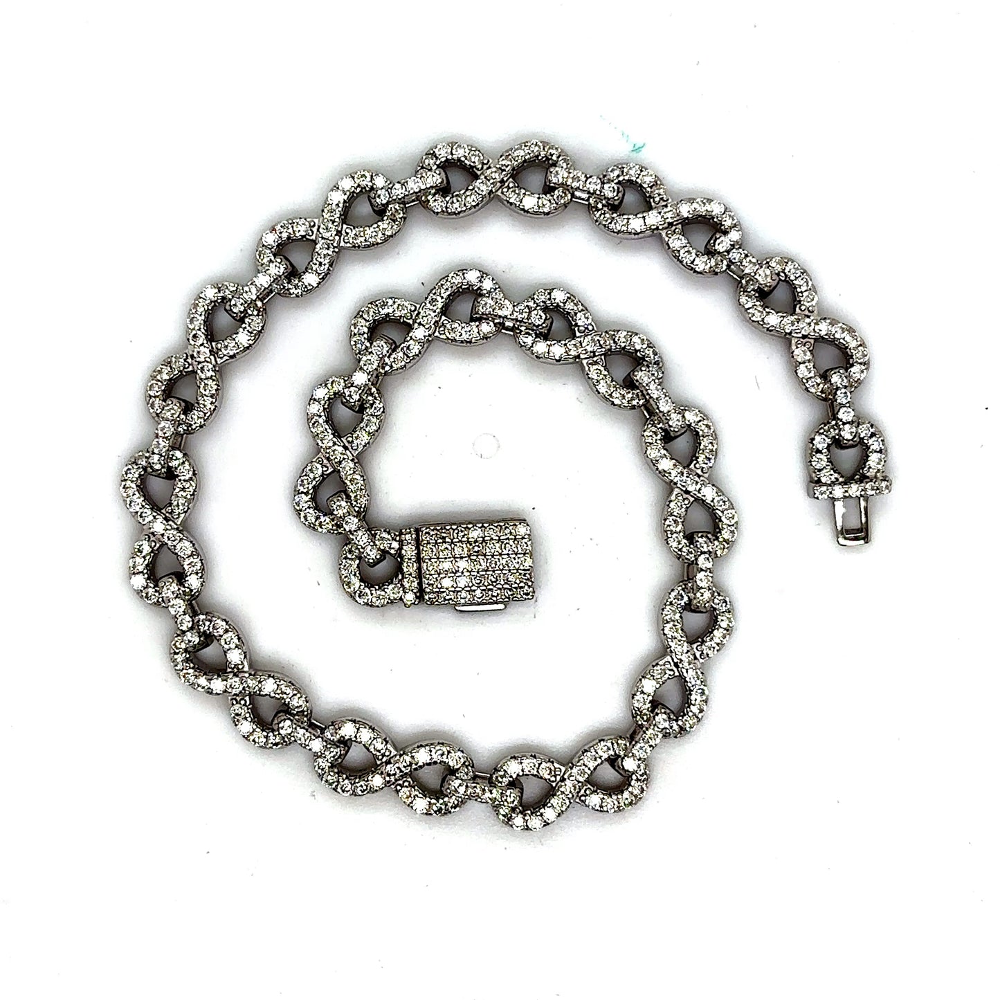 925 S.S. VVS Moissanite Infinity Link Bracelet