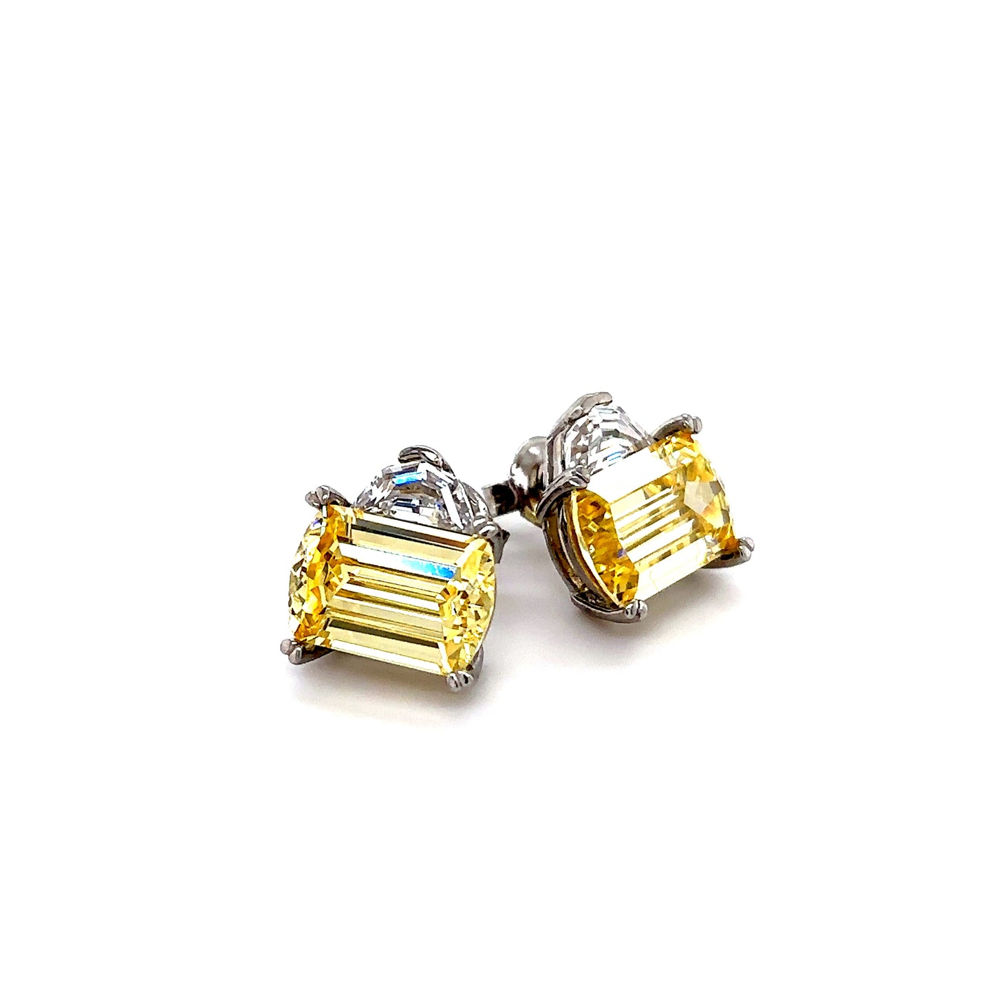 925 S.S. Yellow Swarovski Crystal Earrings