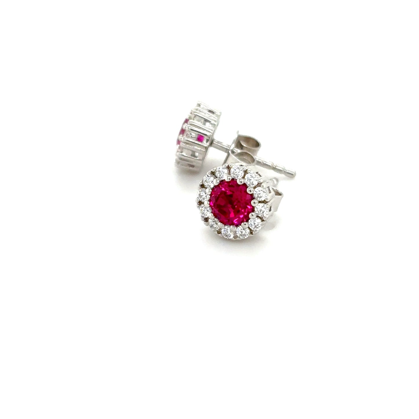 925 S.S. Ruby Swarovski Crystal Earrings