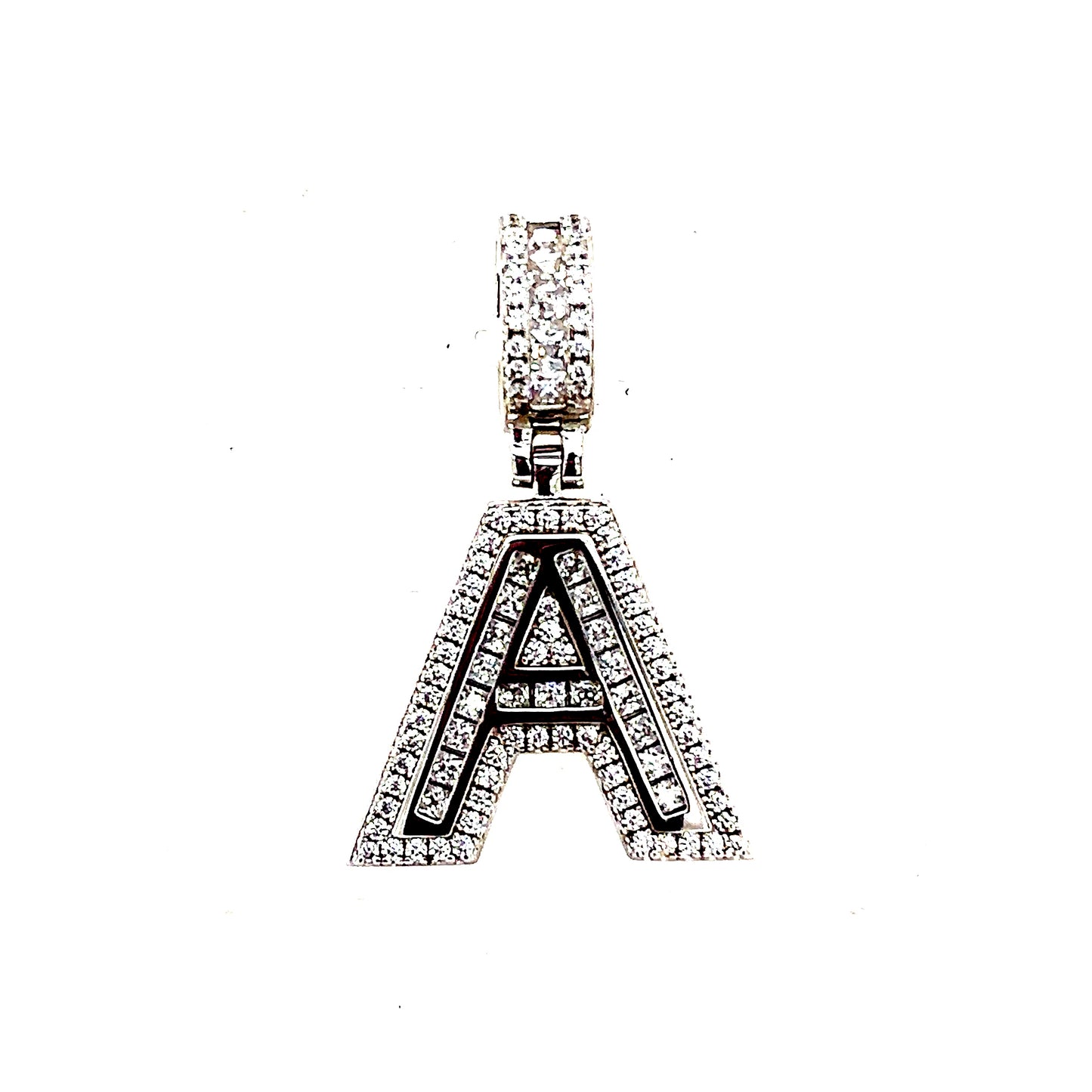 925 S.S. CZ Stone Letter A Pendant
