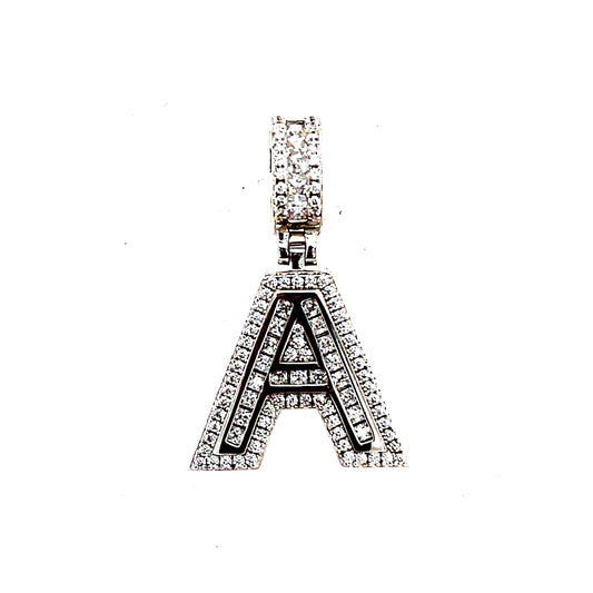 925 S.S. CZ Stone Letter A Pendant