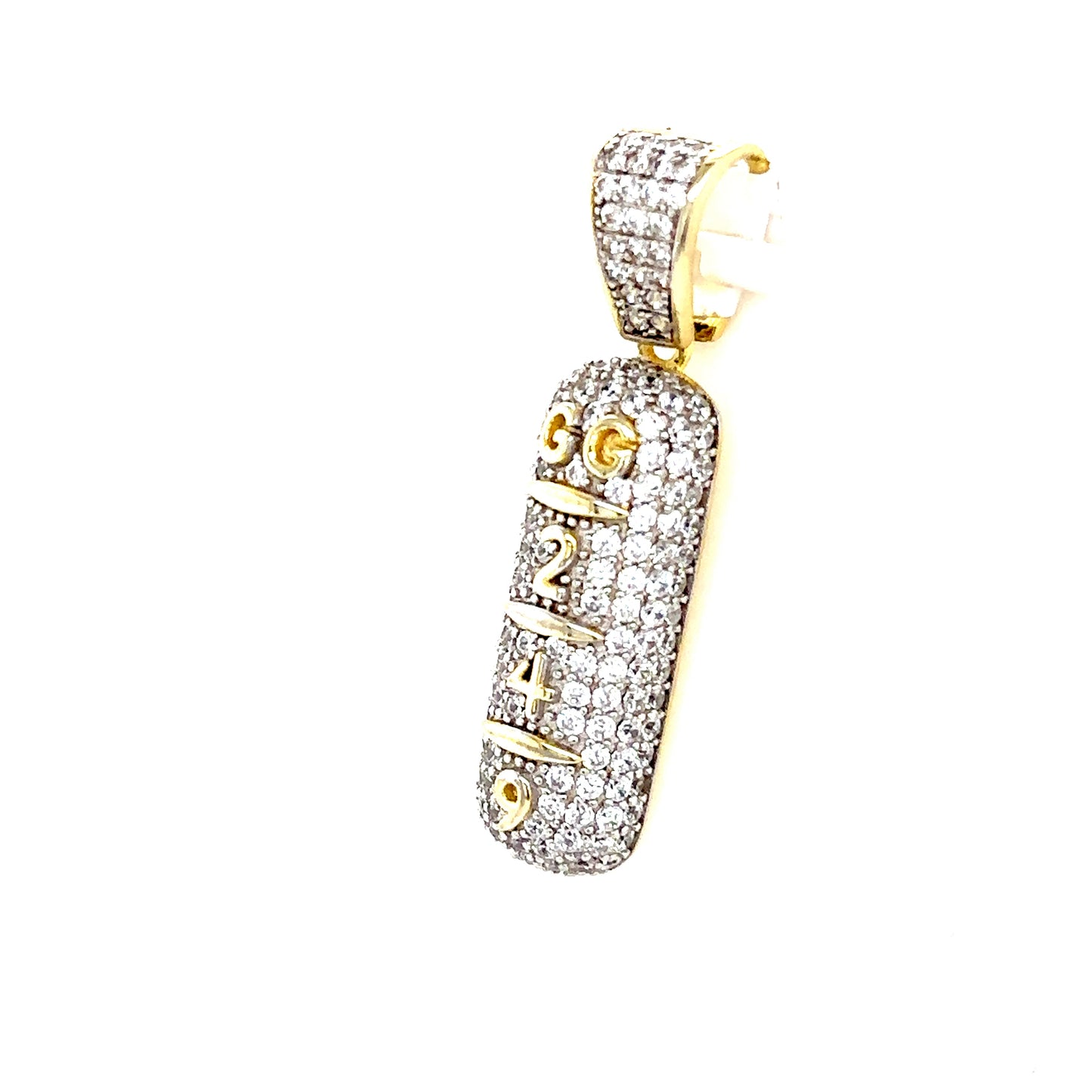 925 S.S. 18K GP CZ Stone RX Pendant