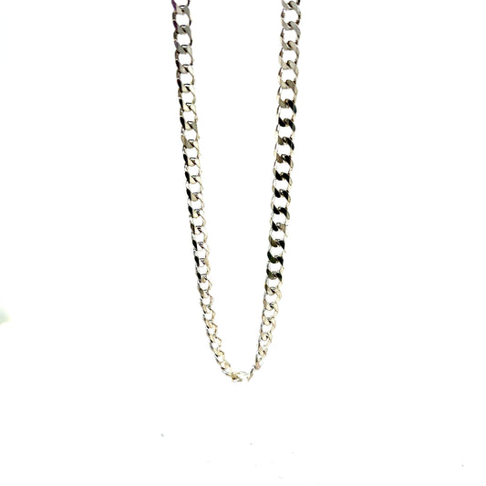 925 S.S. Flat Cuban Chain- 3.5mm