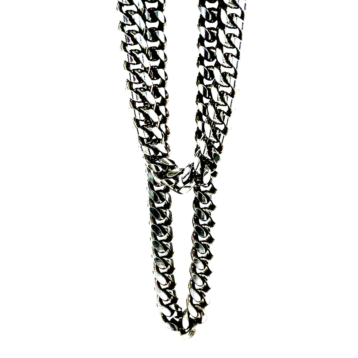 925 S.S. Rhodium Finish Cuban Chain
