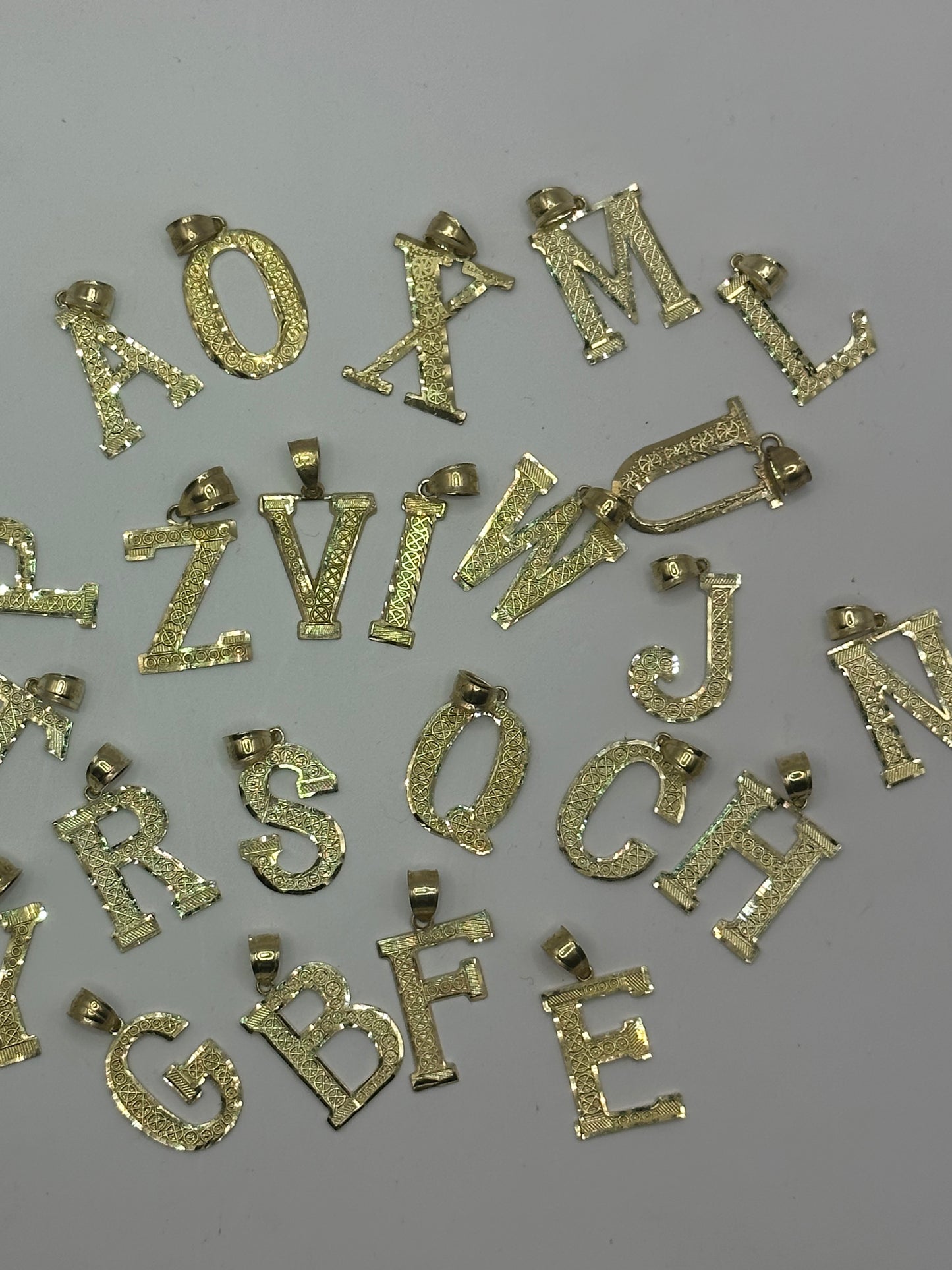 10k Gold Initial Pendants