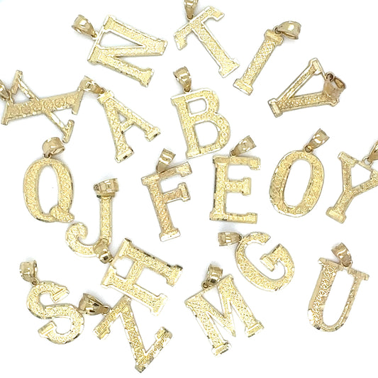 10k Gold Initial Pendants