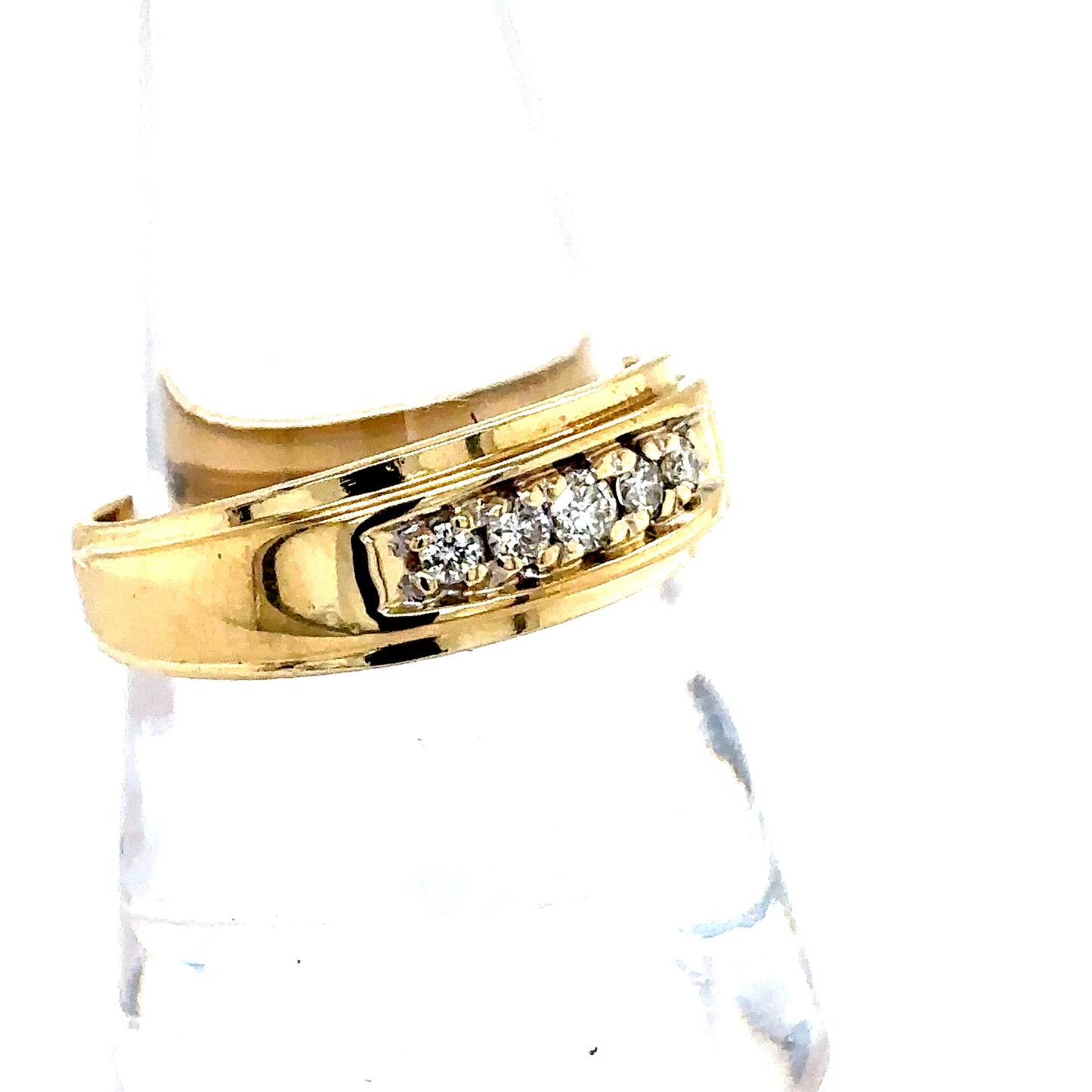 14k Yellow Gold Diamond Band Ring
