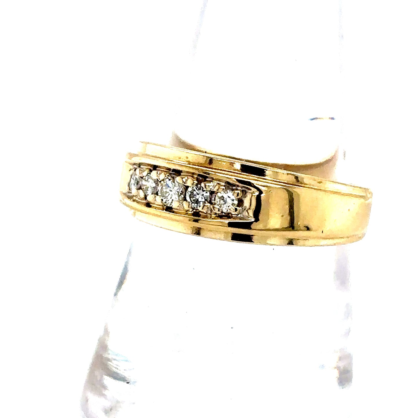 14k Yellow Gold Diamond Band Ring