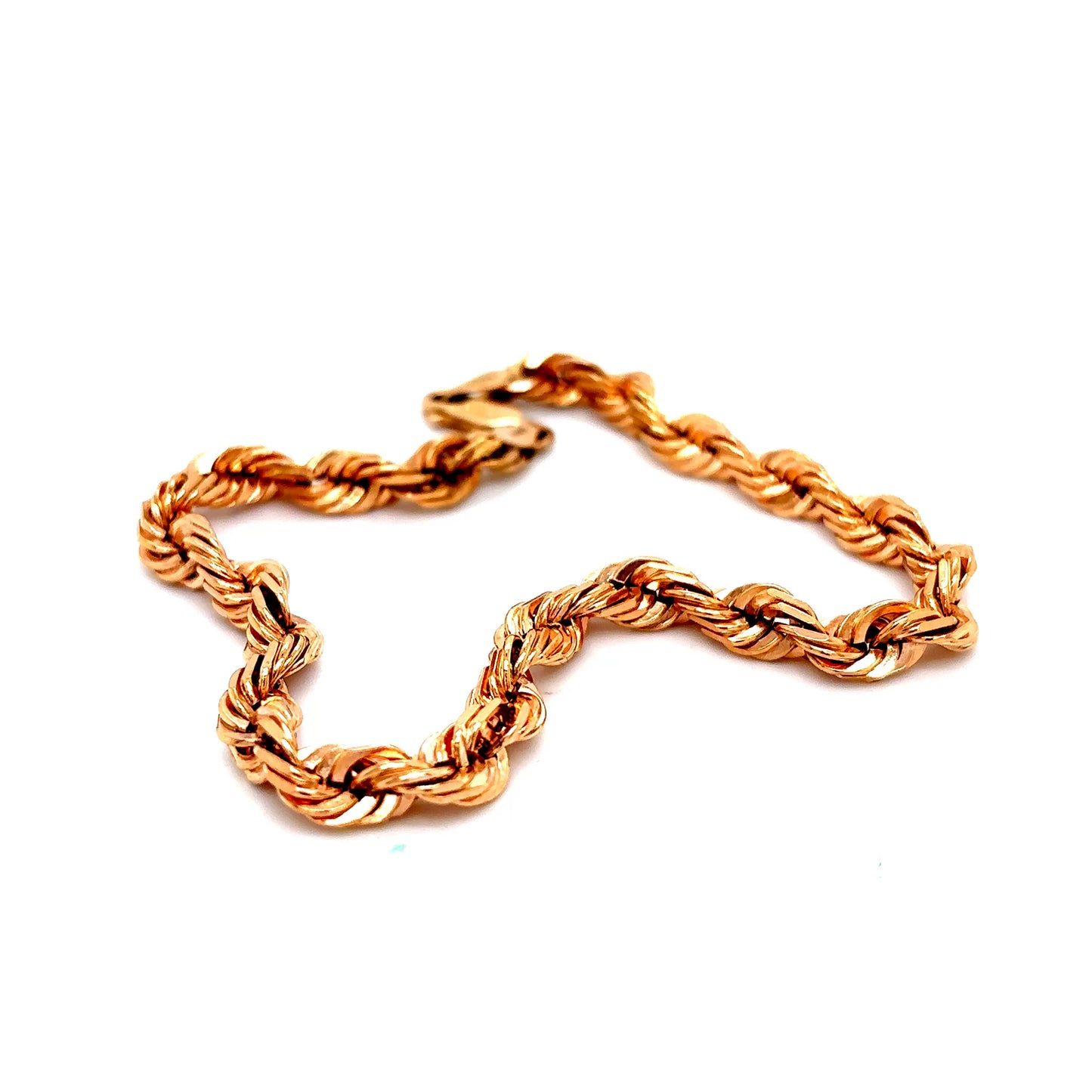14k Rose Gold Rope Bracelet