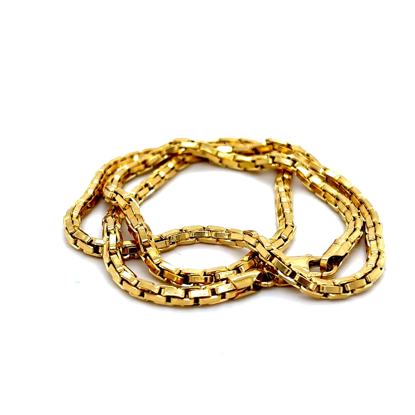 14k Yellow Gold Elongated Box Chain